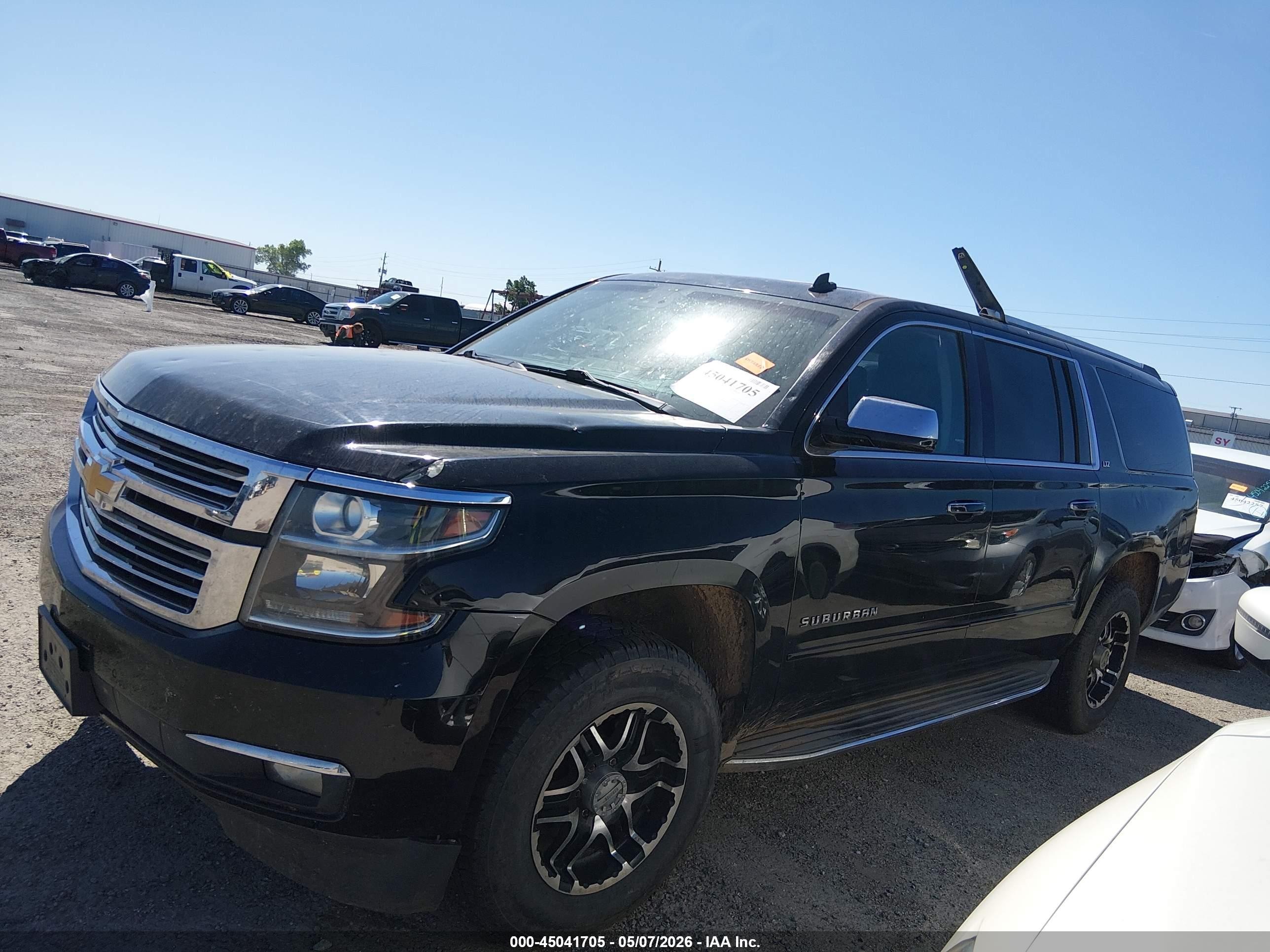 2015 Chevrolet Suburban 1500 Ltz Black vin: 1GNSKKKC3FR207614