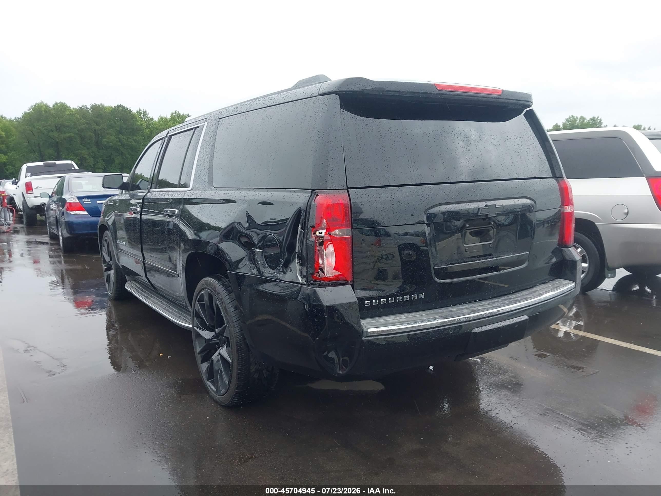 2015 Chevrolet Suburban Ltz Black vin: 1GNSKKKC3FR708566