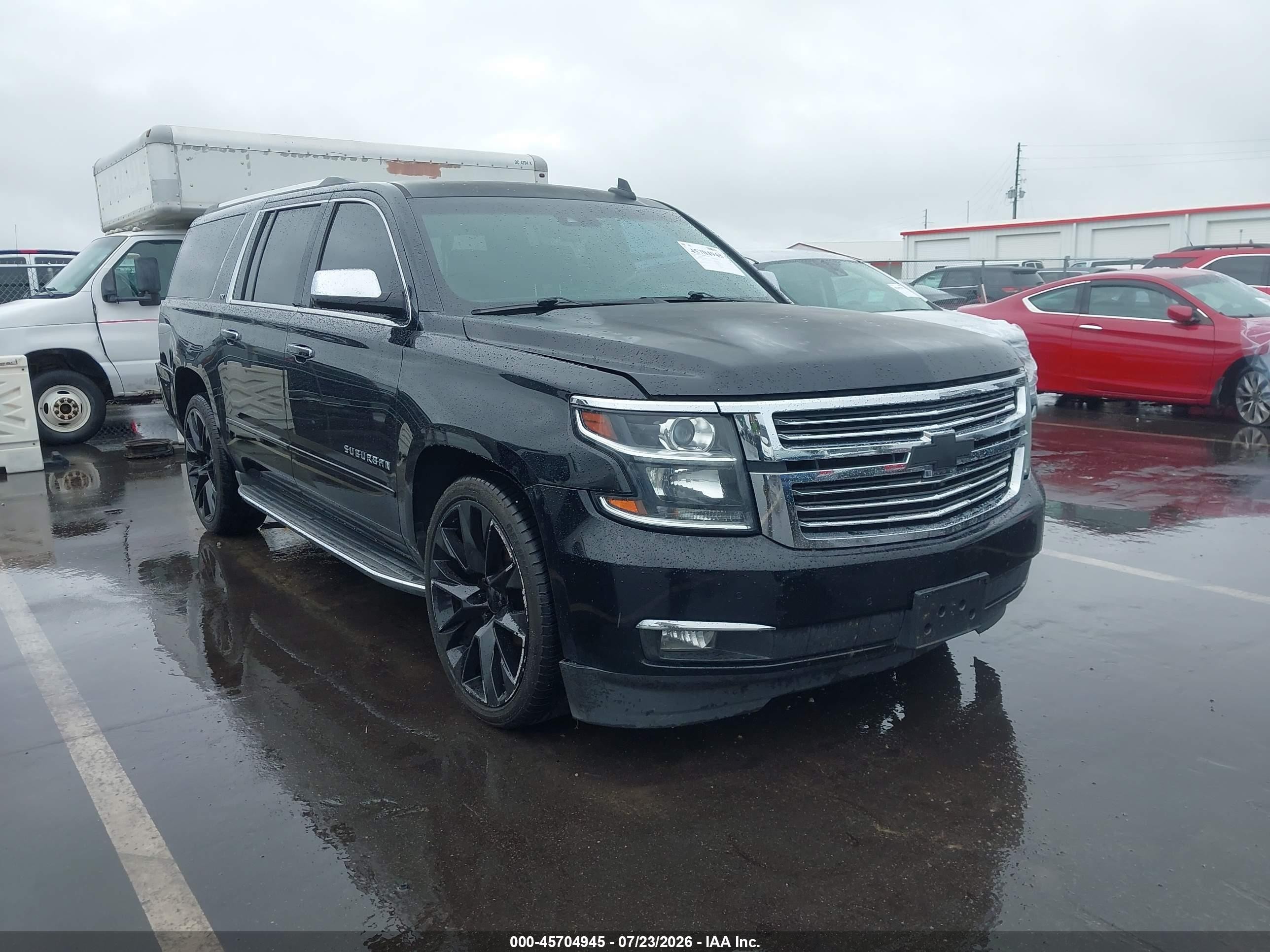 2015 Chevrolet Suburban Ltz Black vin: 1GNSKKKC3FR708566