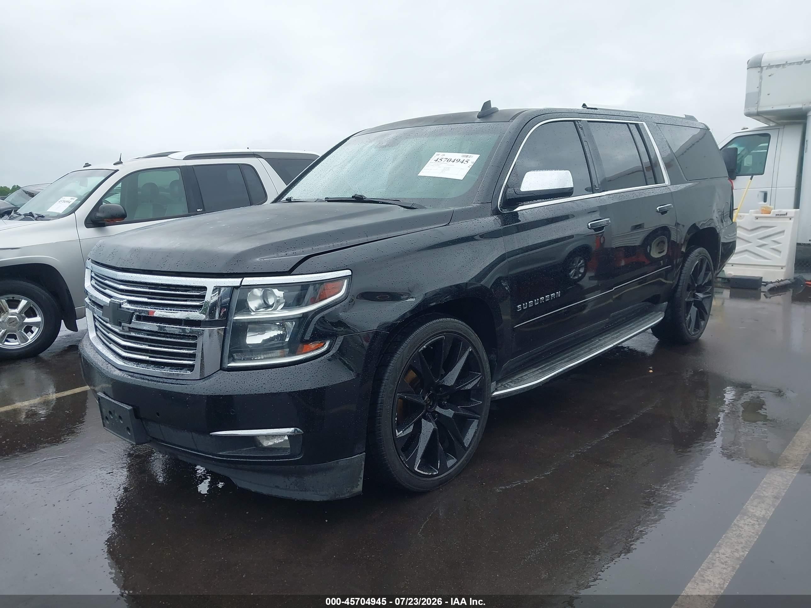 2015 Chevrolet Suburban Ltz Black vin: 1GNSKKKC3FR708566
