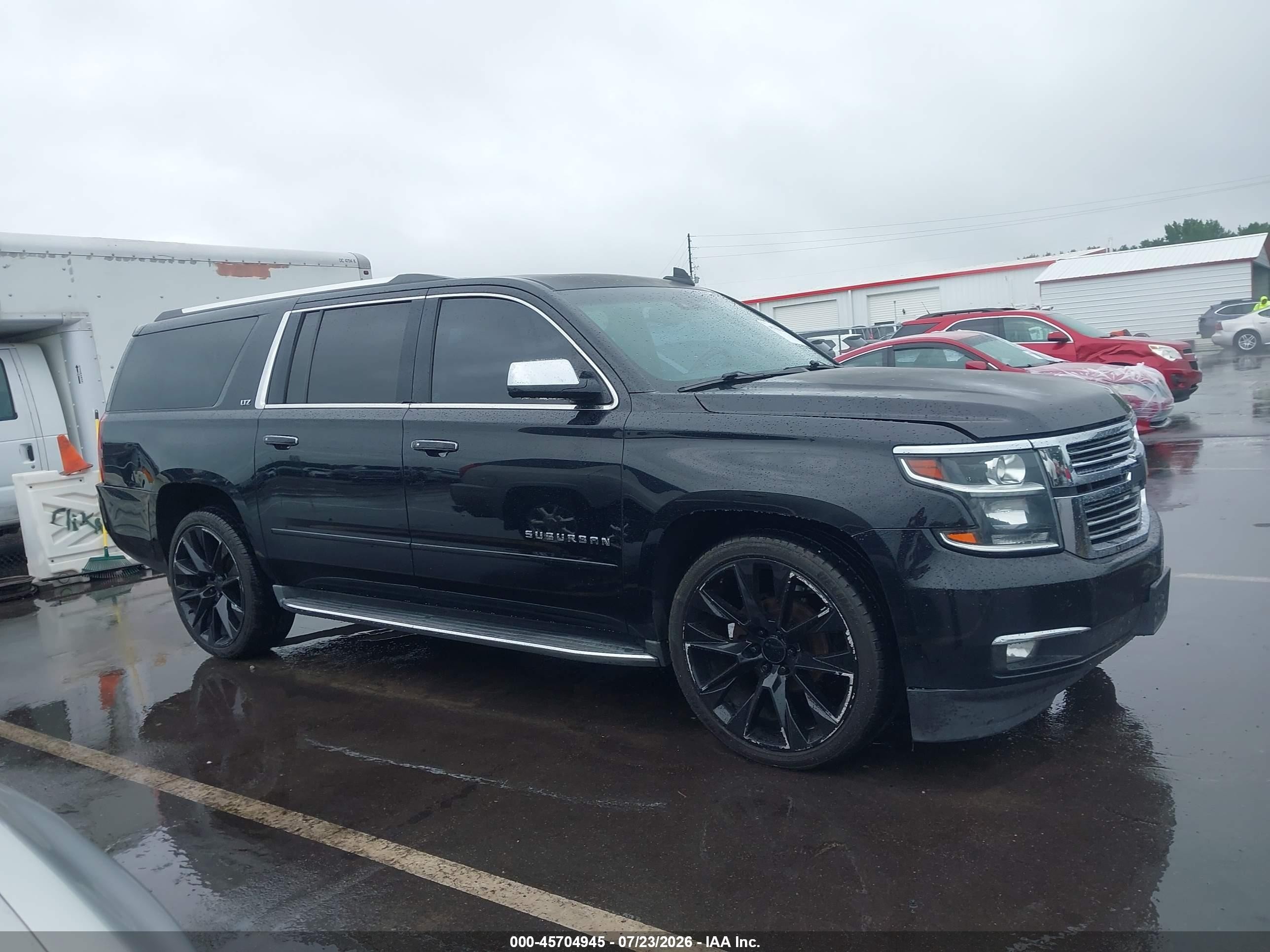 2015 Chevrolet Suburban Ltz Black vin: 1GNSKKKC3FR708566