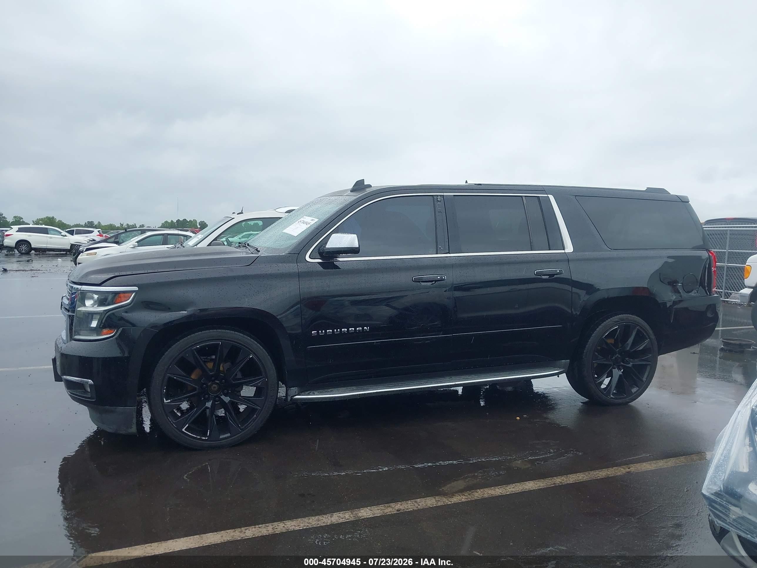 2015 Chevrolet Suburban Ltz Black vin: 1GNSKKKC3FR708566