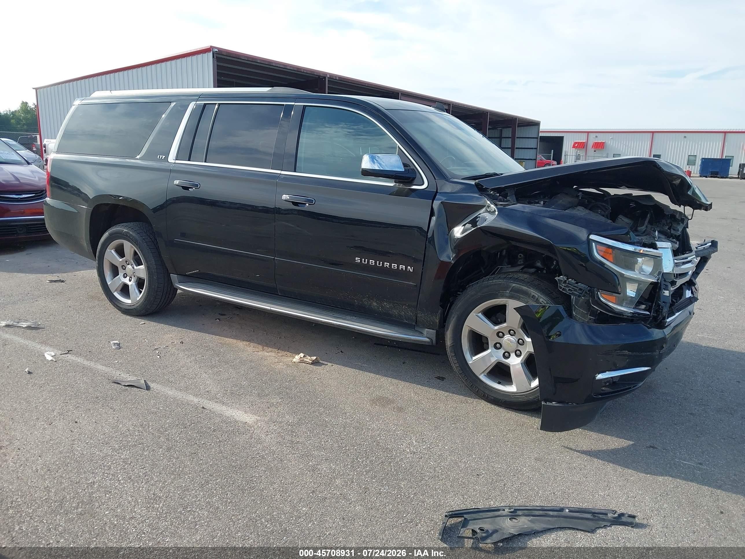 2015 Chevrolet Suburban Ltz Black vin: 1GNSKKKC4FR238760