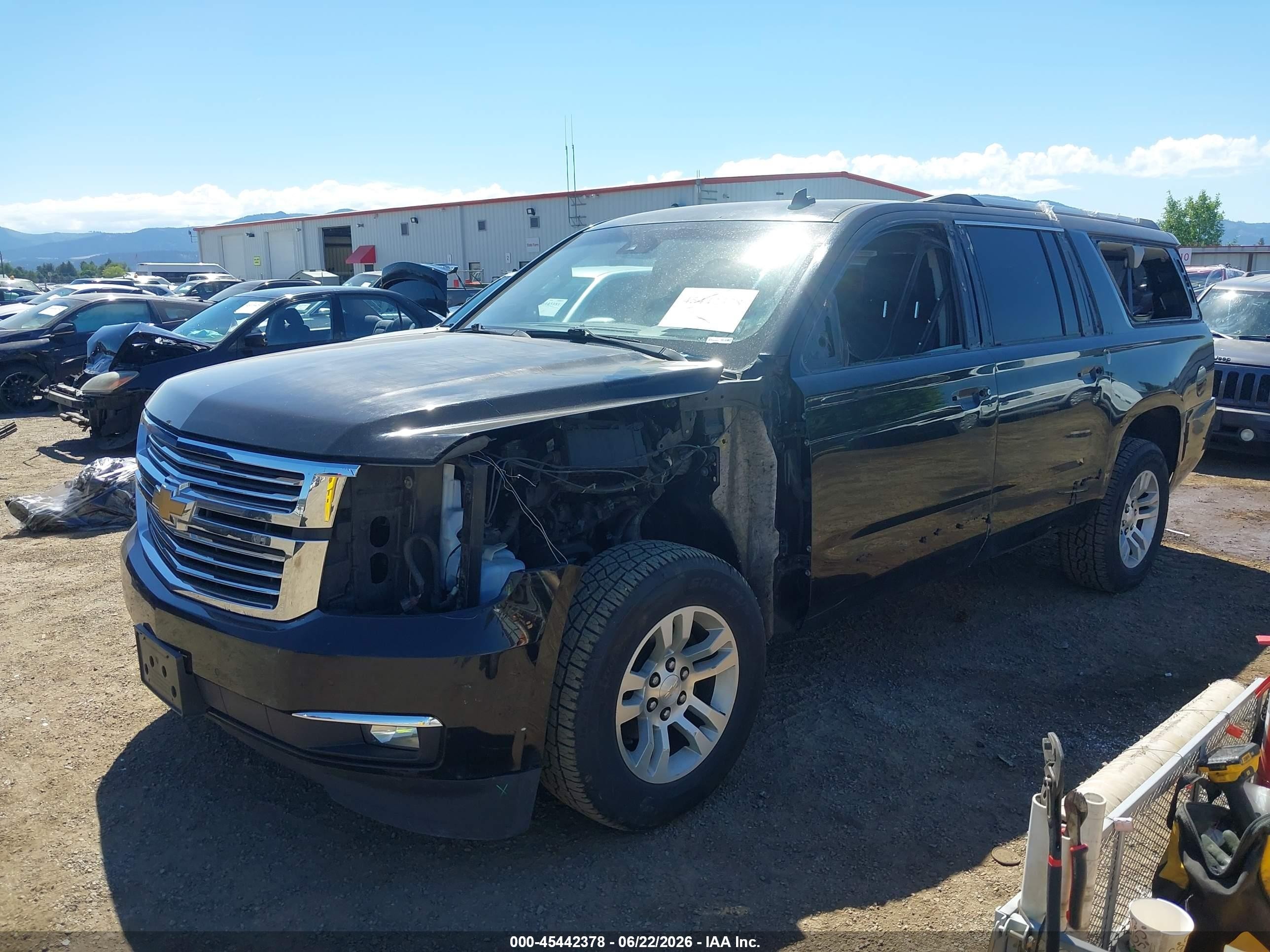 2015 Chevrolet Suburban Ltz Black vin: 1GNSKKKC5FR292603