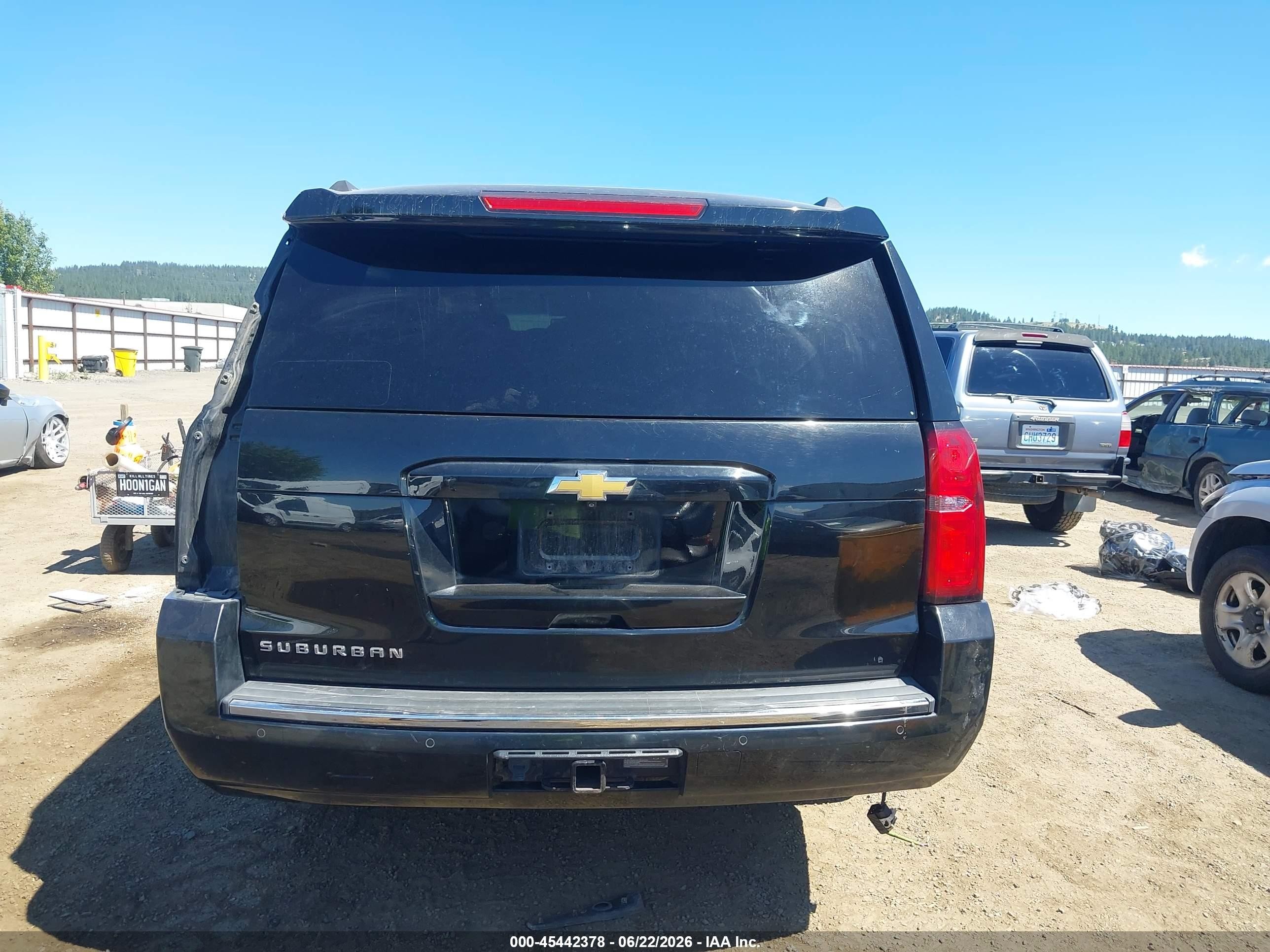 2015 Chevrolet Suburban Ltz Black vin: 1GNSKKKC5FR292603