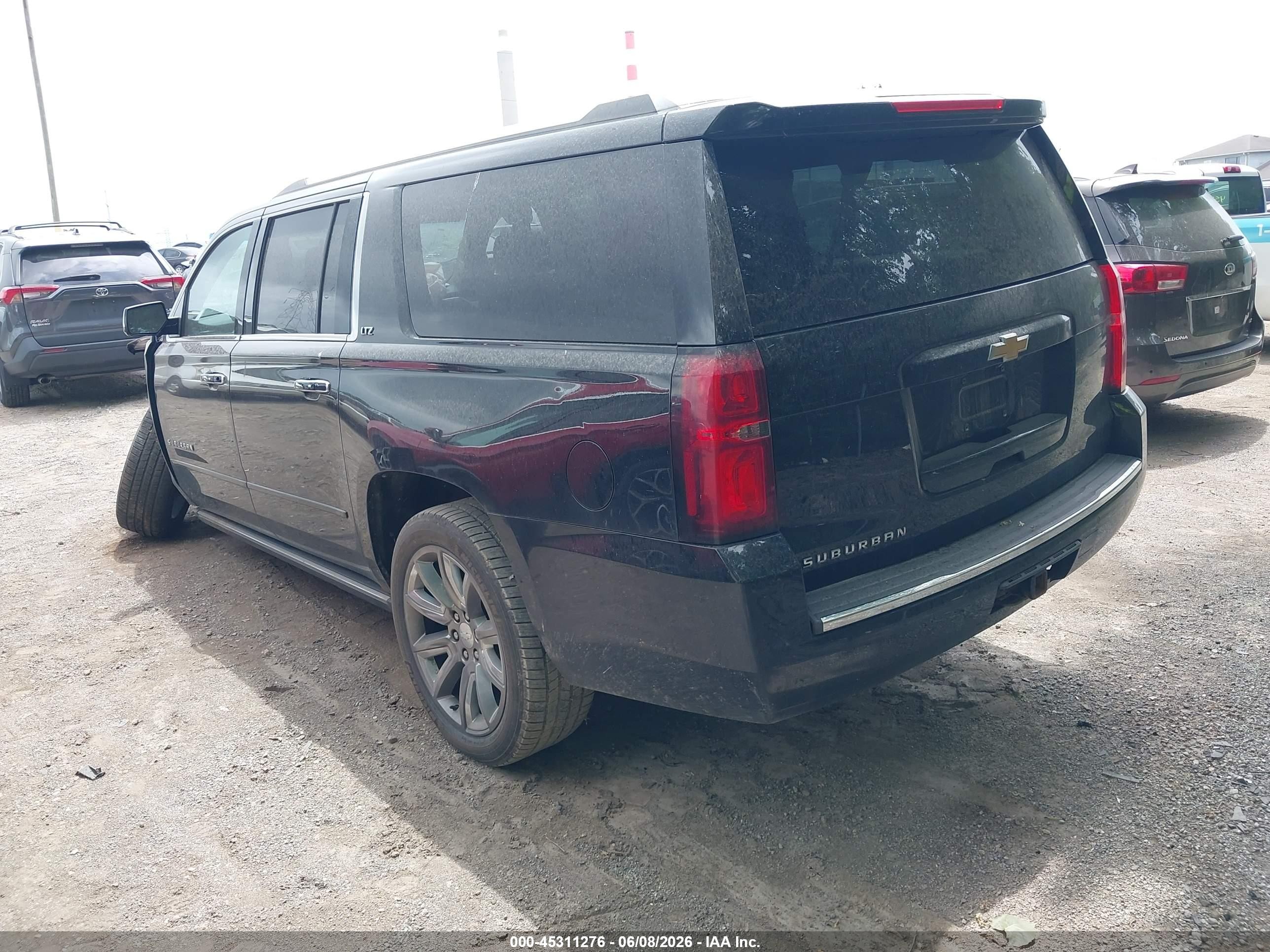 2015 Chevrolet Suburban Ltz Black vin: 1GNSKKKC5FR595929