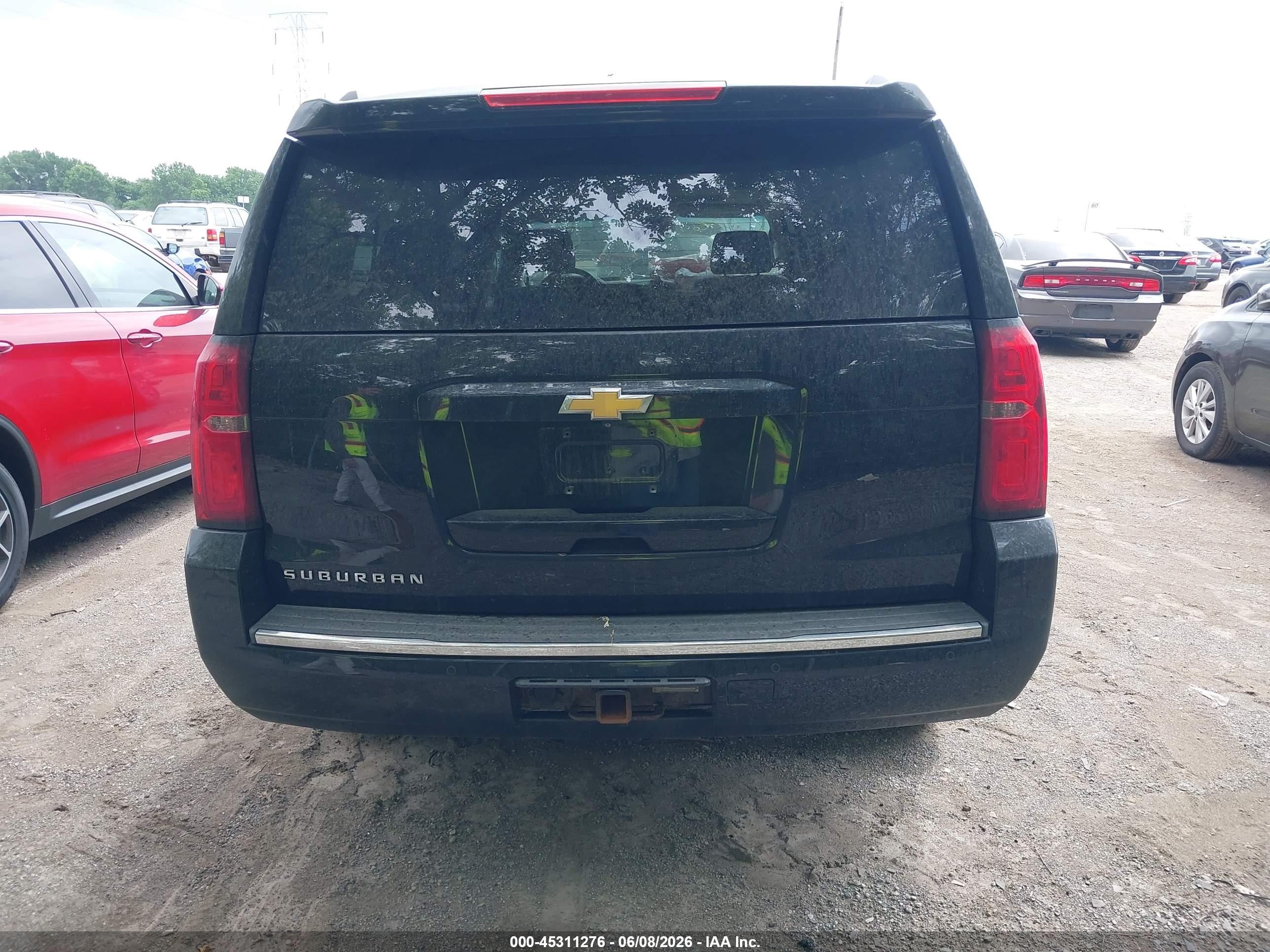 2015 Chevrolet Suburban Ltz Black vin: 1GNSKKKC5FR595929