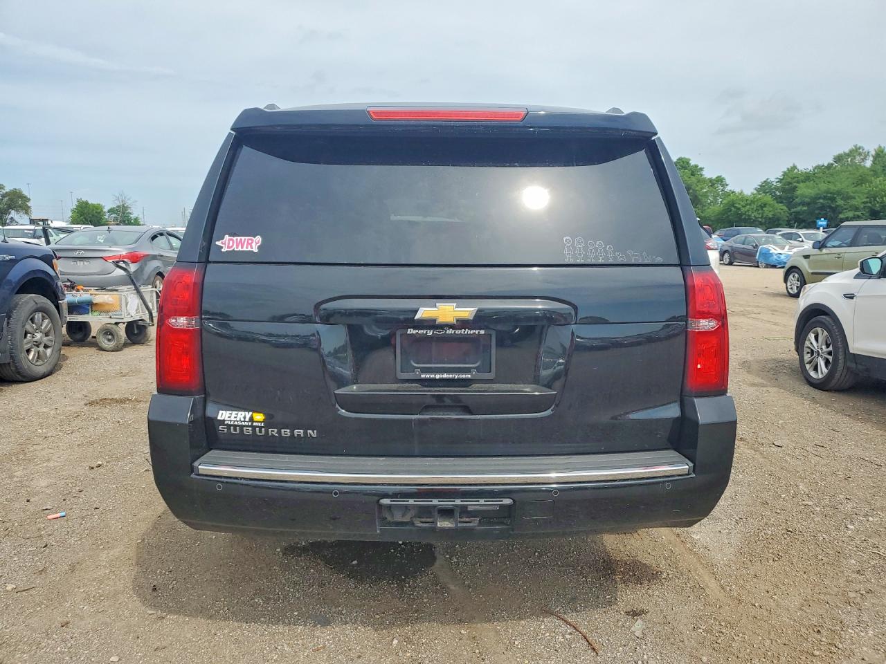 2015 Chevrolet Suburban K1500 Ltz Black vin: 1GNSKKKC6FR146484