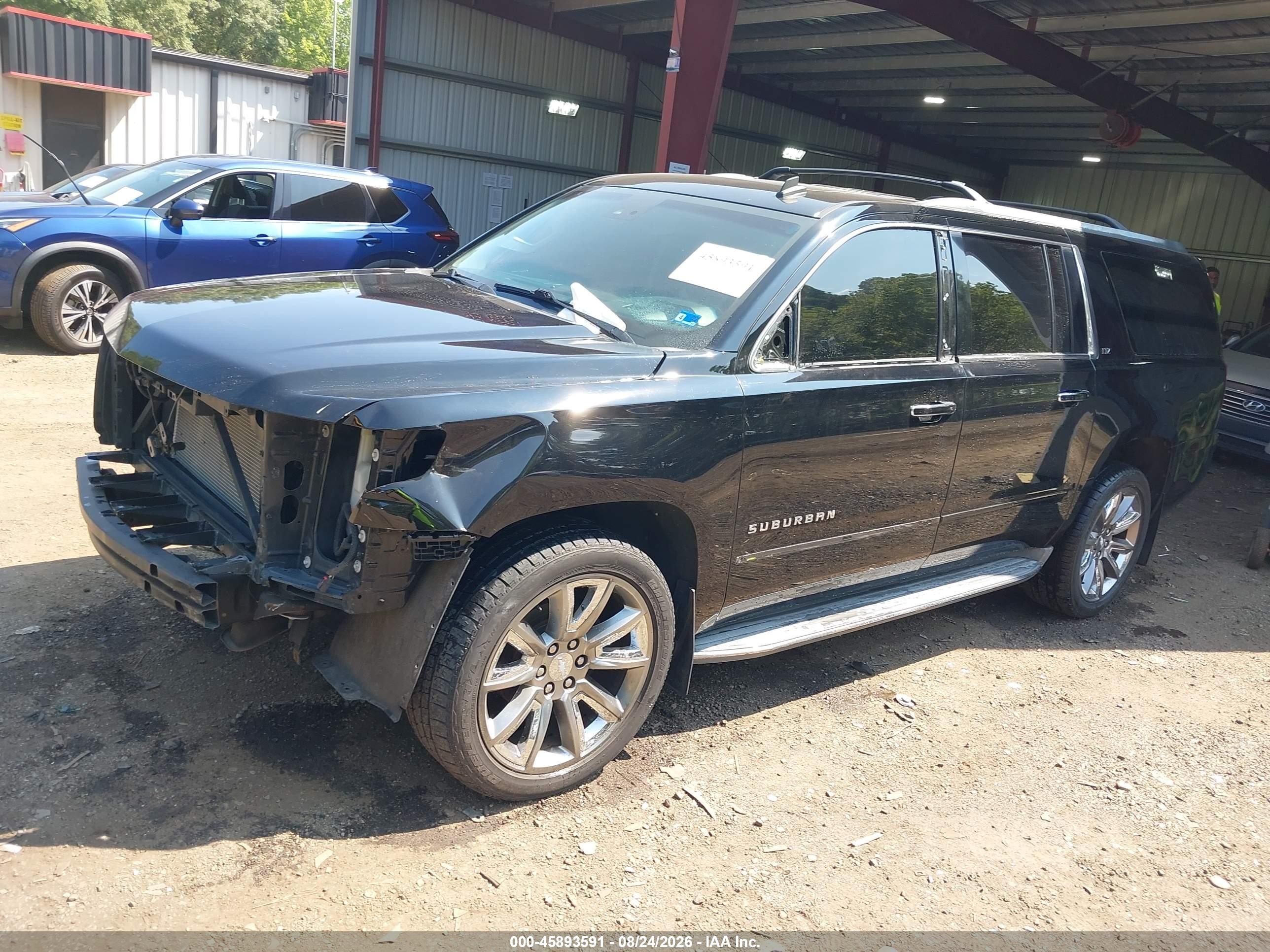 2015 Chevrolet Suburban Ltz Black vin: 1GNSKKKC6FR302104