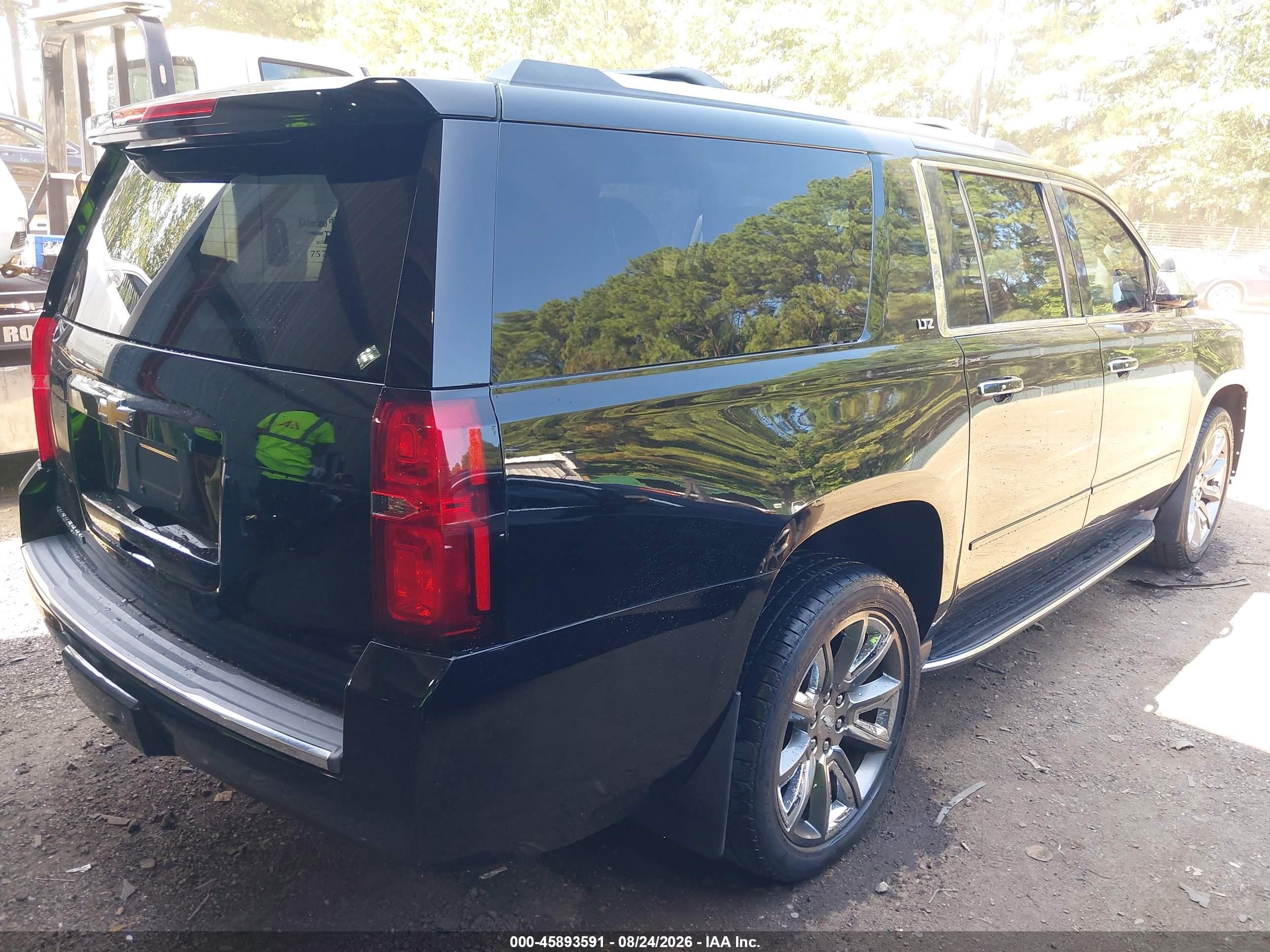 2015 Chevrolet Suburban Ltz Black vin: 1GNSKKKC6FR302104