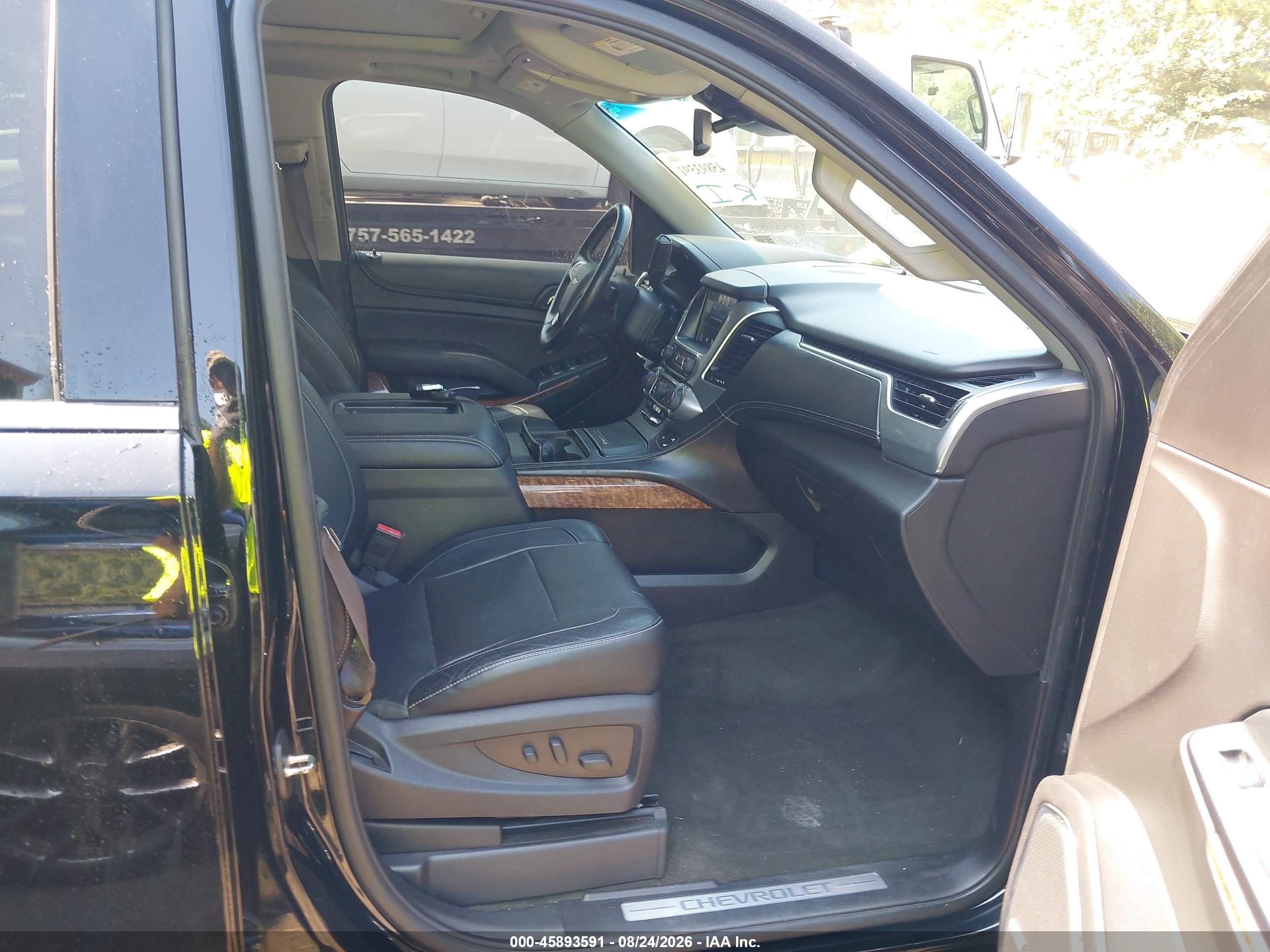 2015 Chevrolet Suburban Ltz Black vin: 1GNSKKKC6FR302104