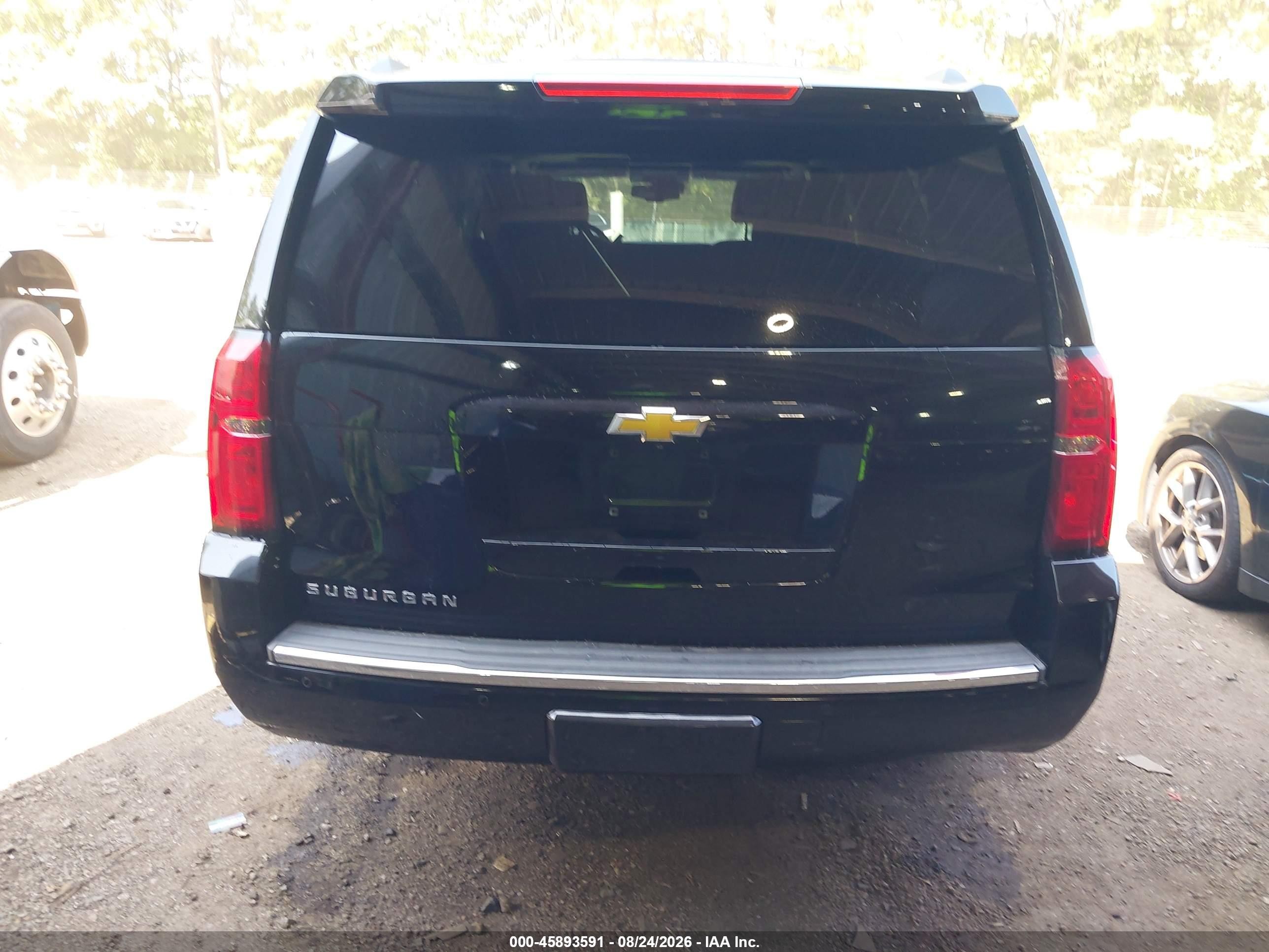 2015 Chevrolet Suburban Ltz Black vin: 1GNSKKKC6FR302104