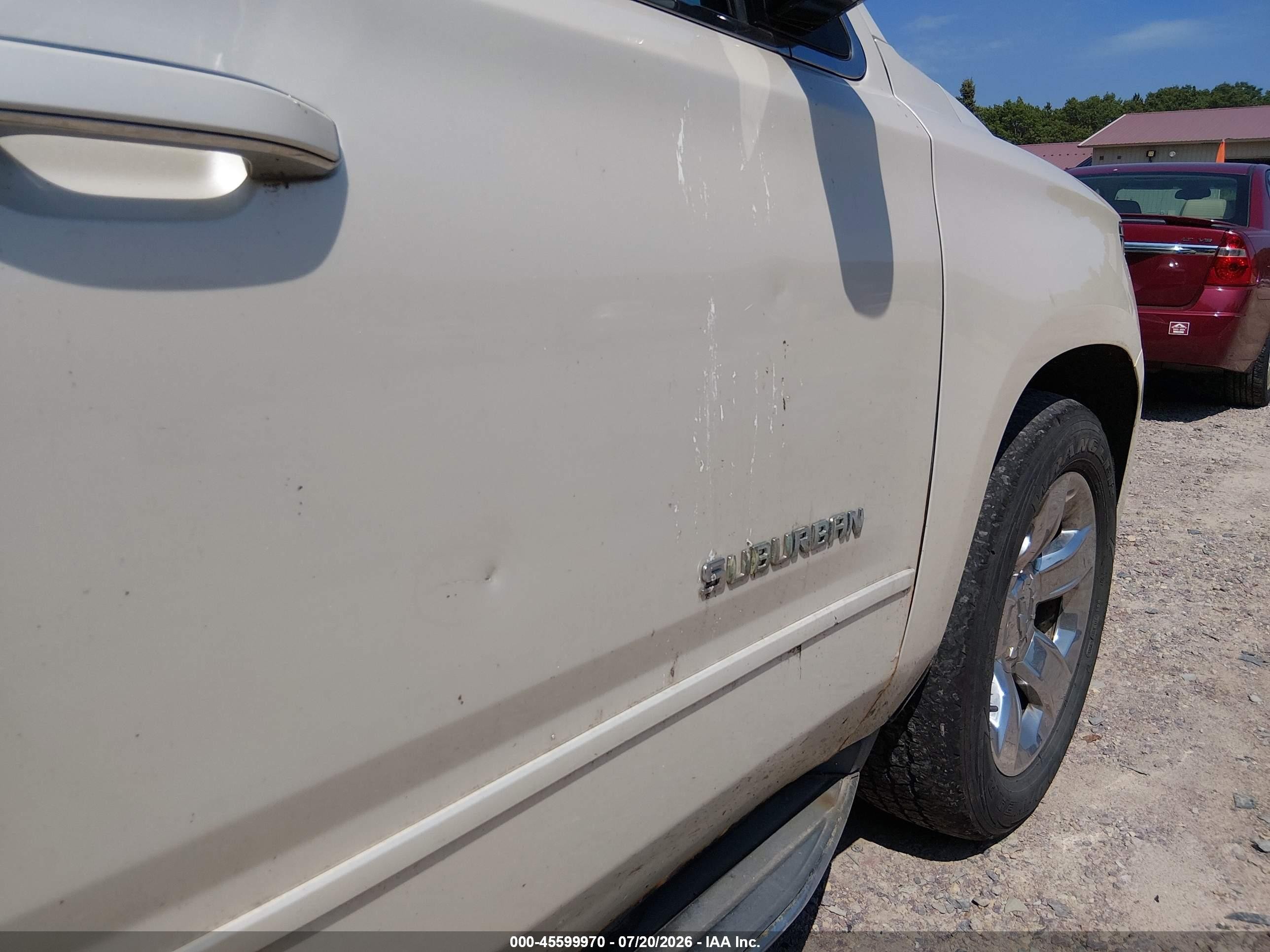 2015 Chevrolet Suburban Ltz White vin: 1GNSKKKC6FR303768