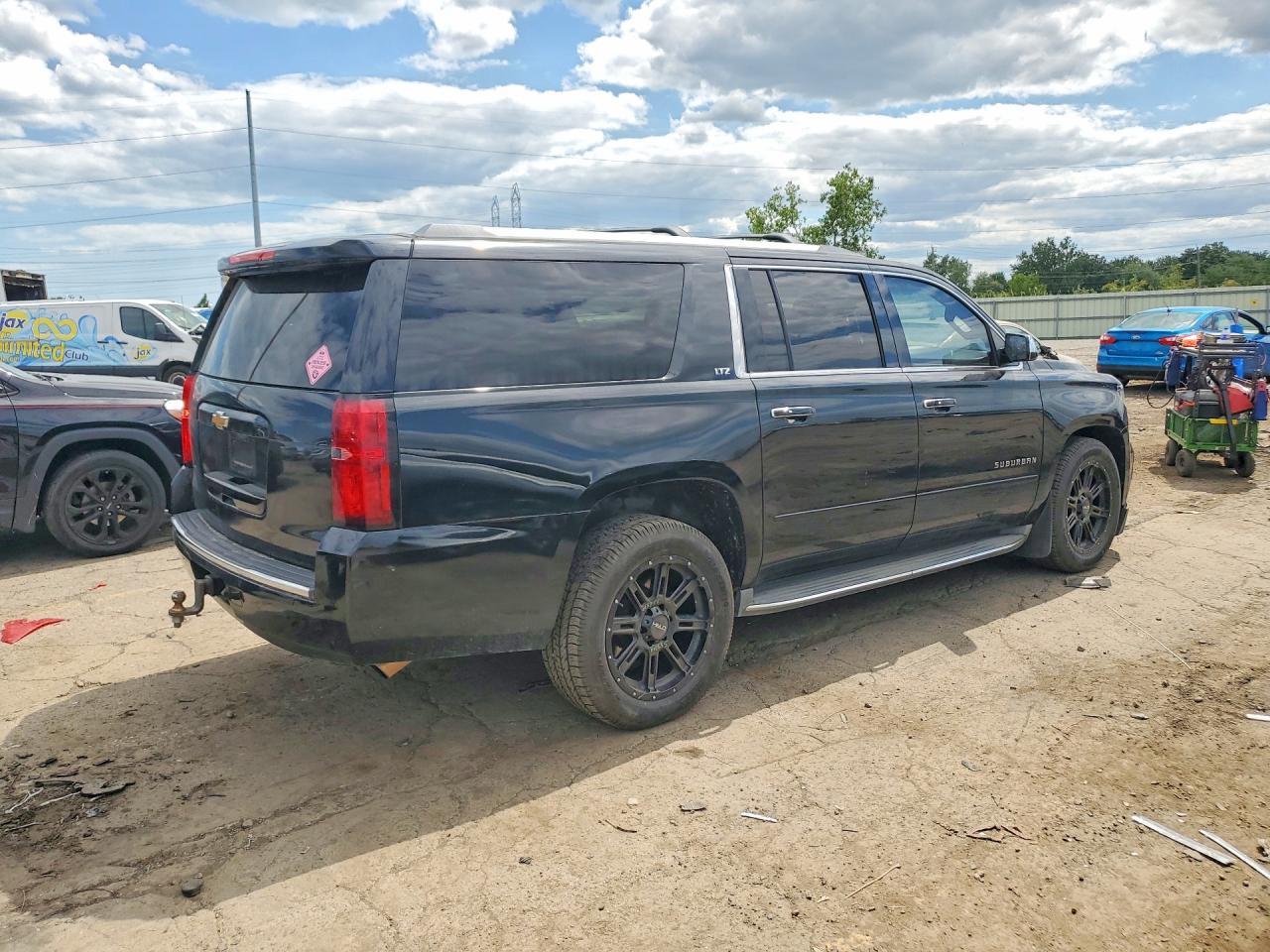 2015 Chevrolet Suburban K1500 Ltz Black vin: 1GNSKKKC7FR287466