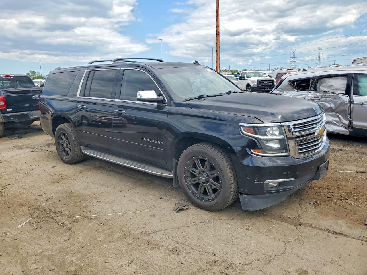 2015 Chevrolet Suburban K1500 Ltz Black vin: 1GNSKKKC7FR287466