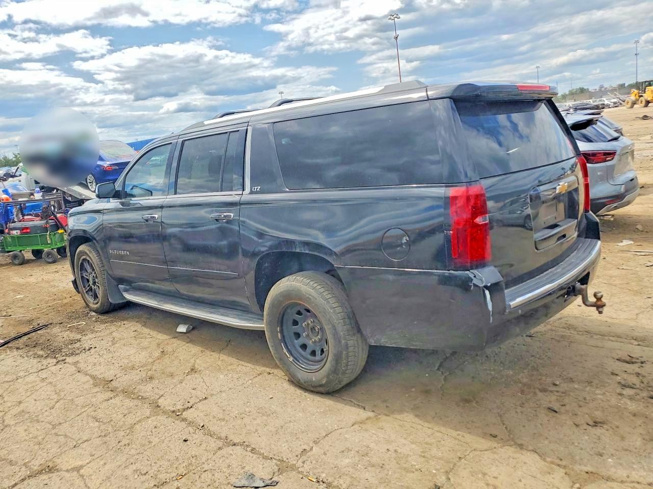 2015 Chevrolet Suburban K1500 Ltz Black vin: 1GNSKKKC7FR287466