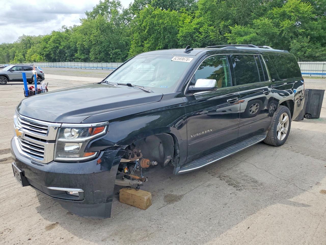 2015 Chevrolet Suburban K1500 Ltz Black vin: 1GNSKKKC7FR675040