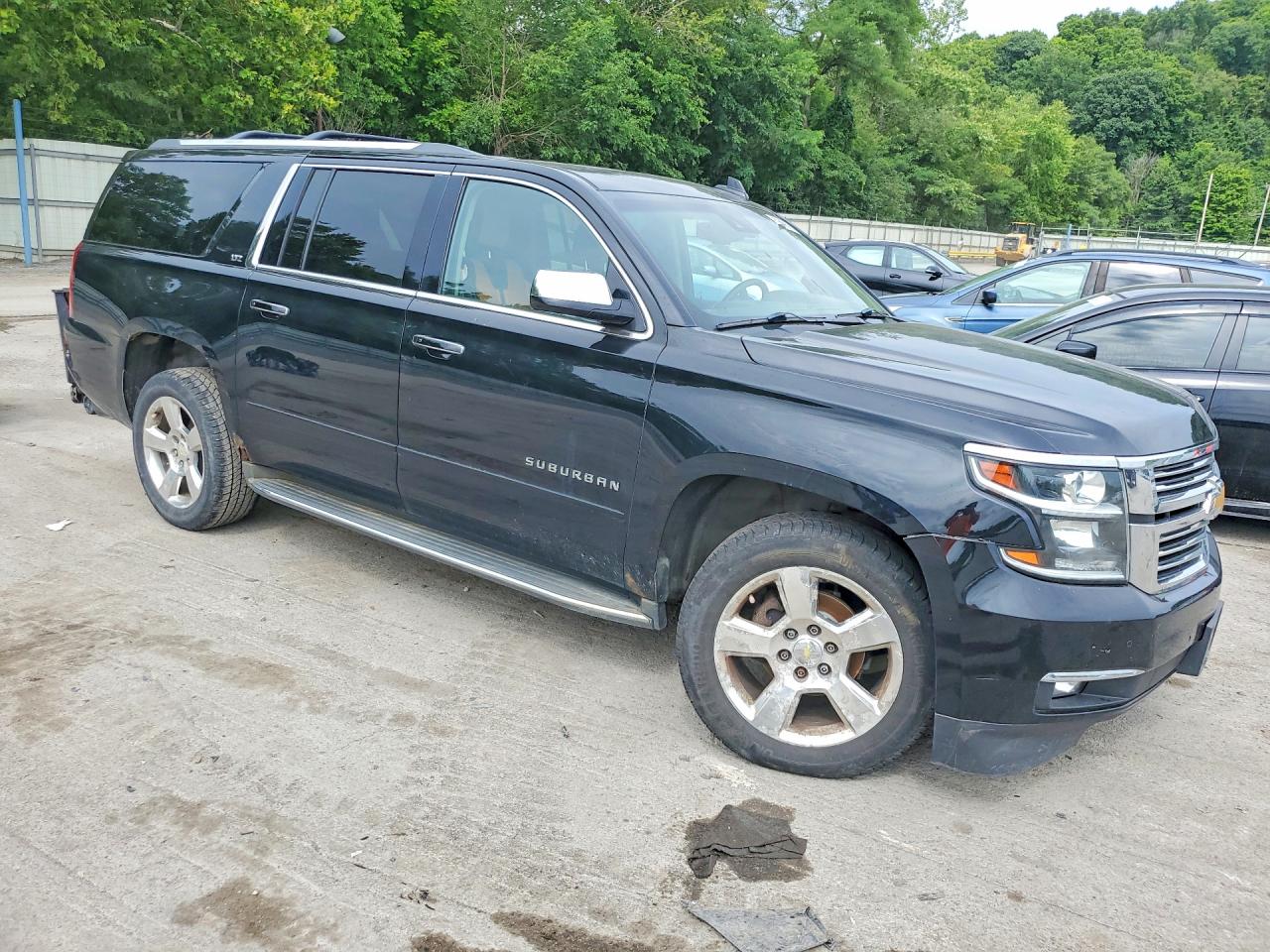 2015 Chevrolet Suburban K1500 Ltz Black vin: 1GNSKKKC7FR675040