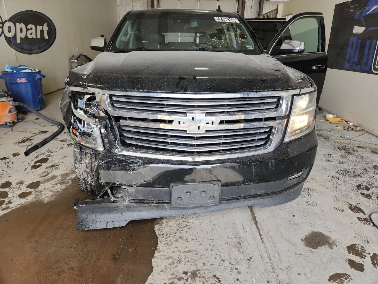 2015 Chevrolet Suburban K1500 Ltz Black vin: 1GNSKKKC8FR691909 Damage: Front Bumper Molding, Broken, Replacement Required