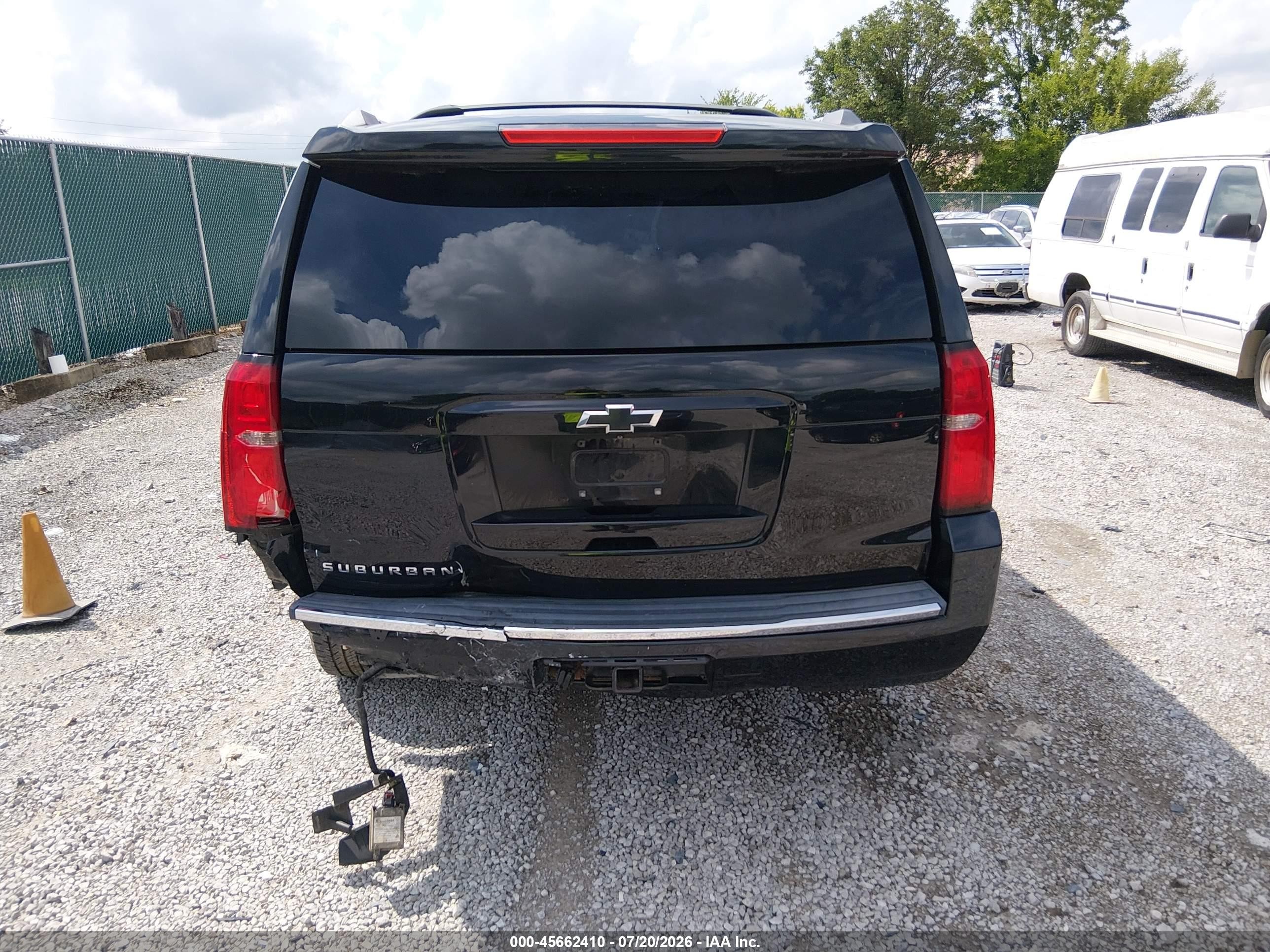 2015 Chevrolet Suburban Ltz Black vin: 1GNSKKKC9FR208265