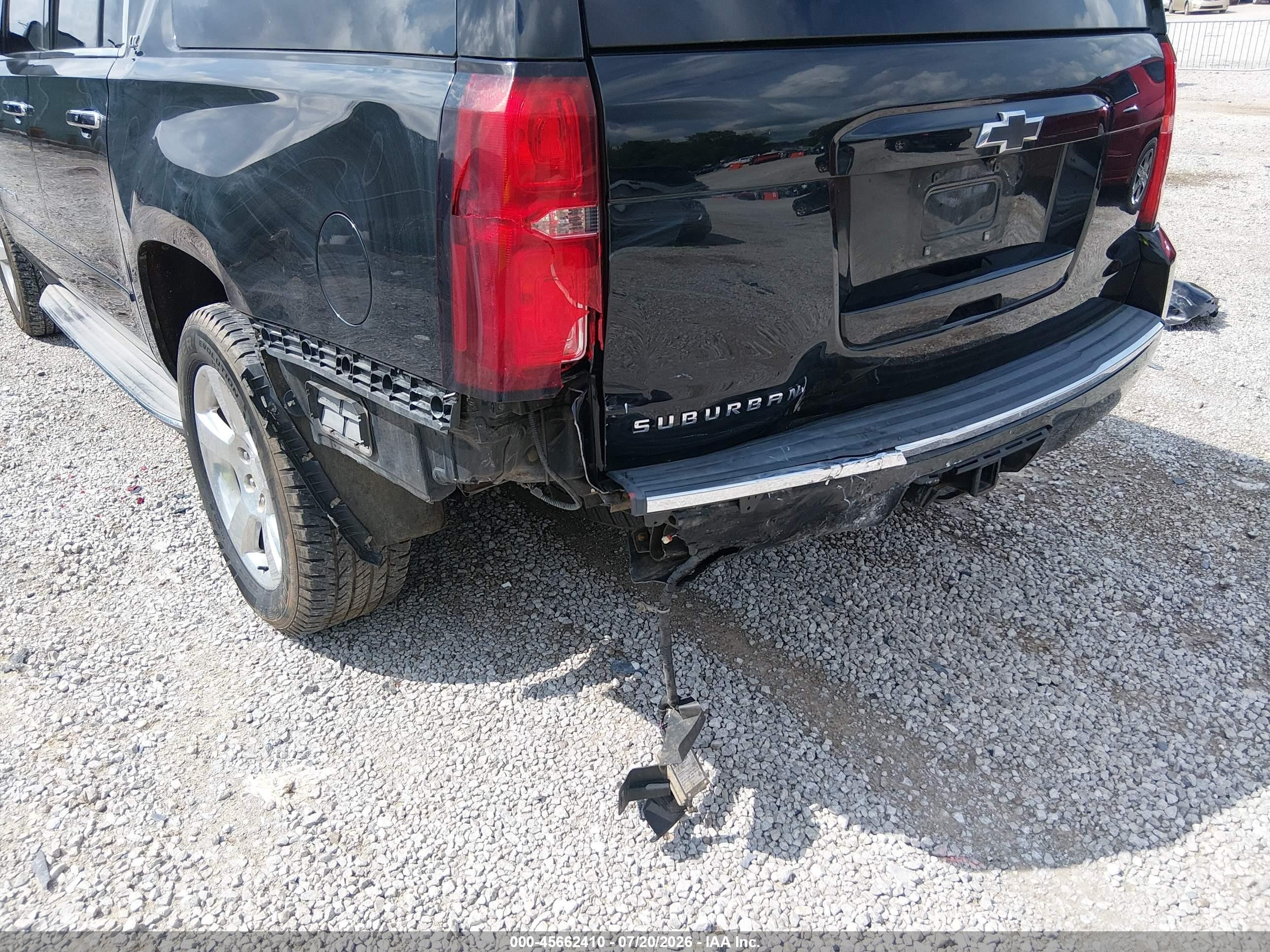 2015 Chevrolet Suburban Ltz Black vin: 1GNSKKKC9FR208265