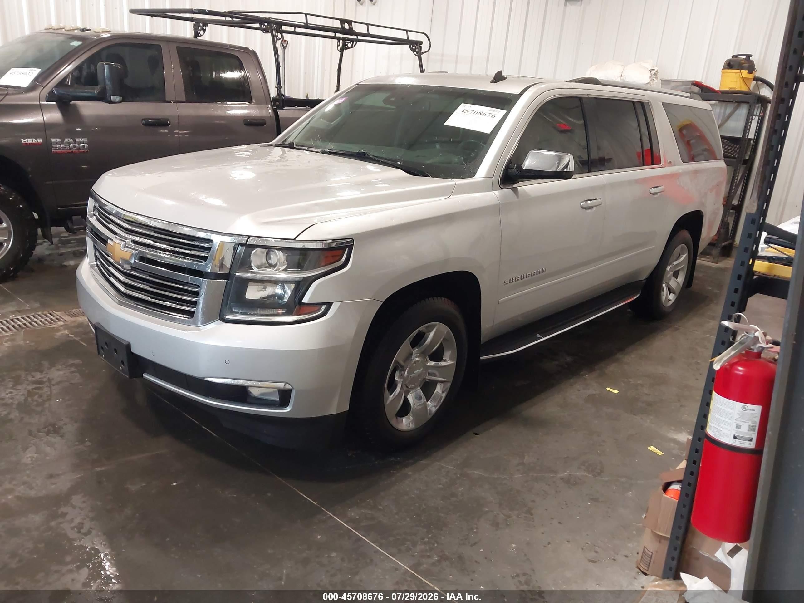 2015 Chevrolet Suburban Ltz Silver vin: 1GNSKKKCXFR219159