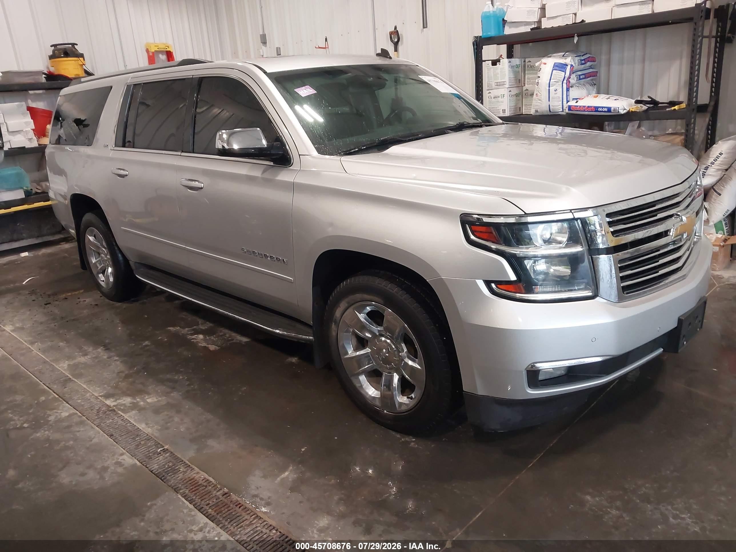 2015 Chevrolet Suburban Ltz Silver vin: 1GNSKKKCXFR219159