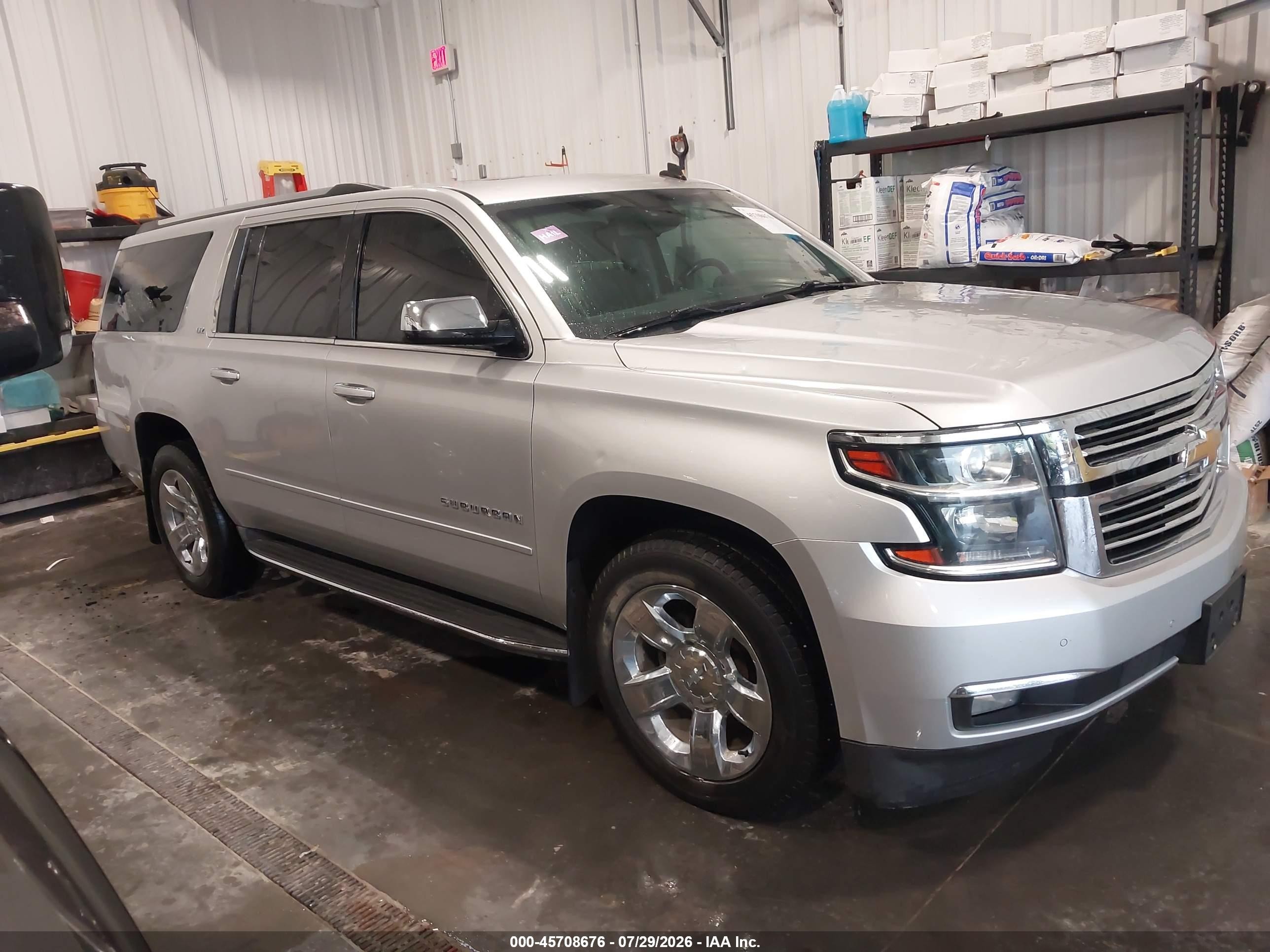 2015 Chevrolet Suburban Ltz Silver vin: 1GNSKKKCXFR219159