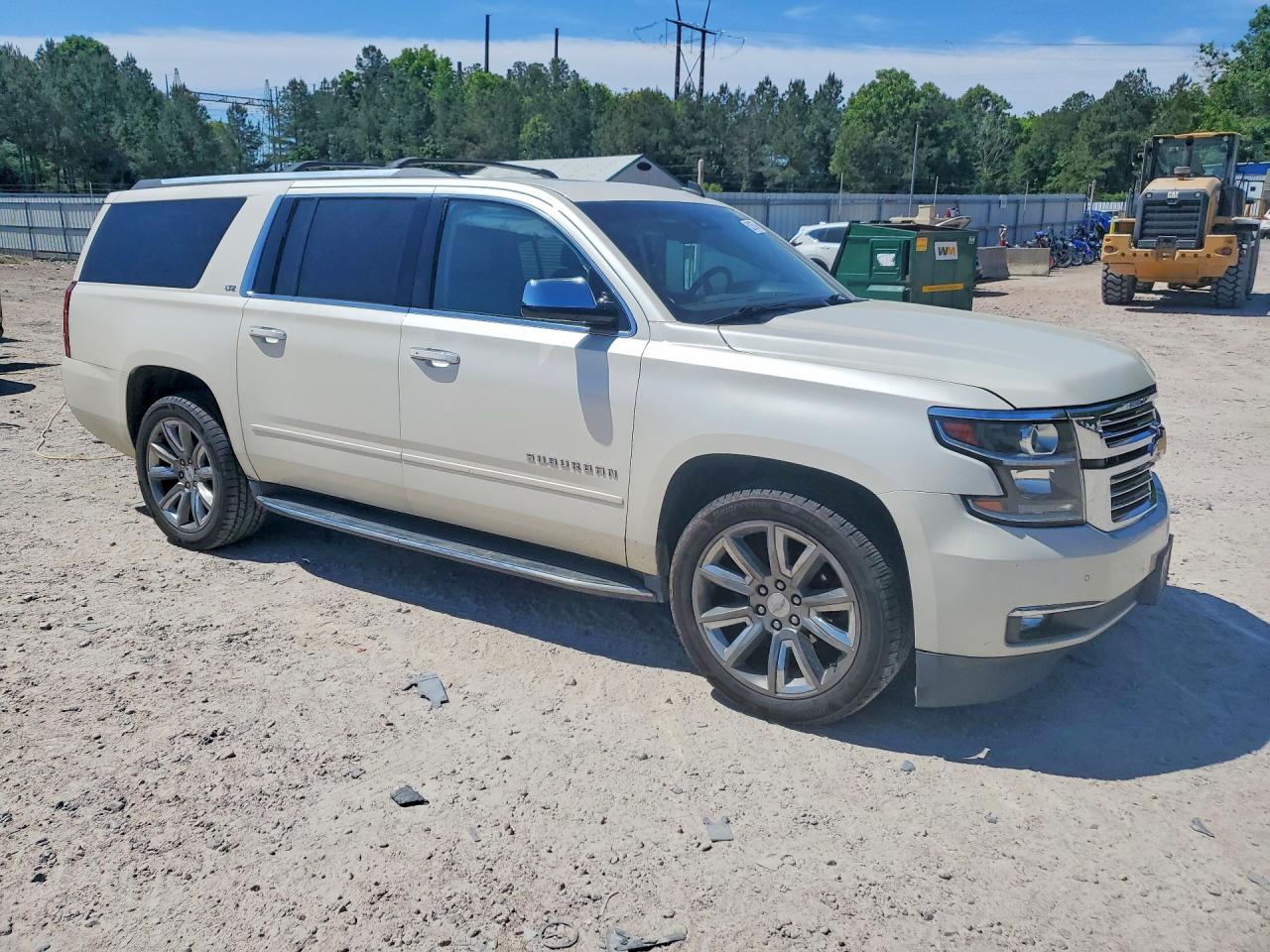 2015 Chevrolet Suburban K1500 Ltz White vin: 1GNSKKKCXFR289552