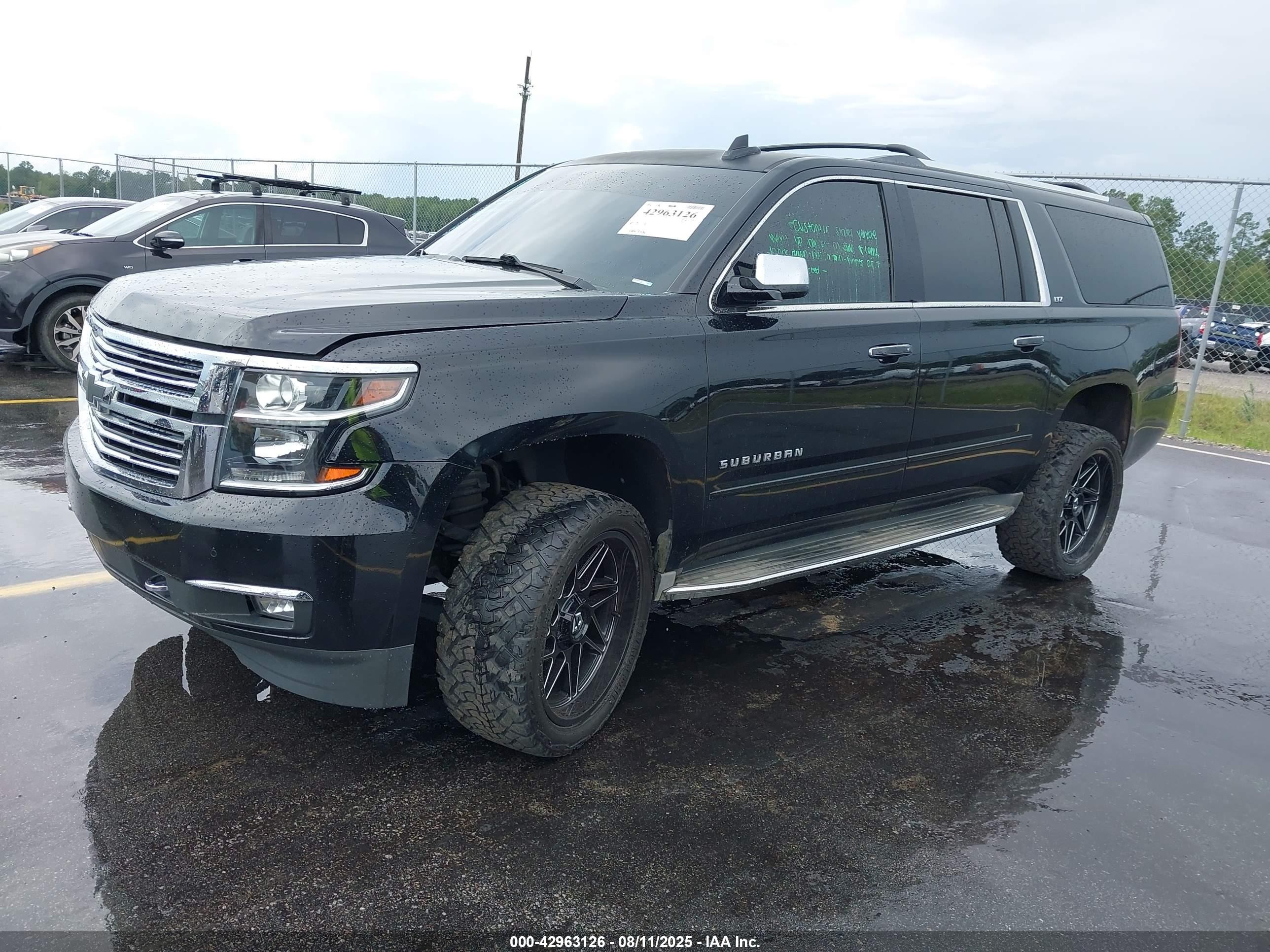 2015 Chevrolet Suburban 1500 Ltz Black vin: 1GNSKKKCXFR531966