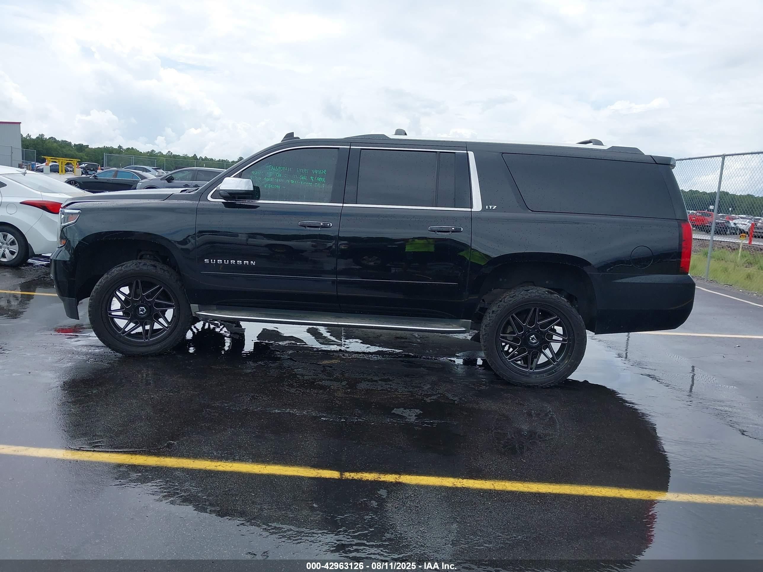 2015 Chevrolet Suburban 1500 Ltz Black vin: 1GNSKKKCXFR531966
