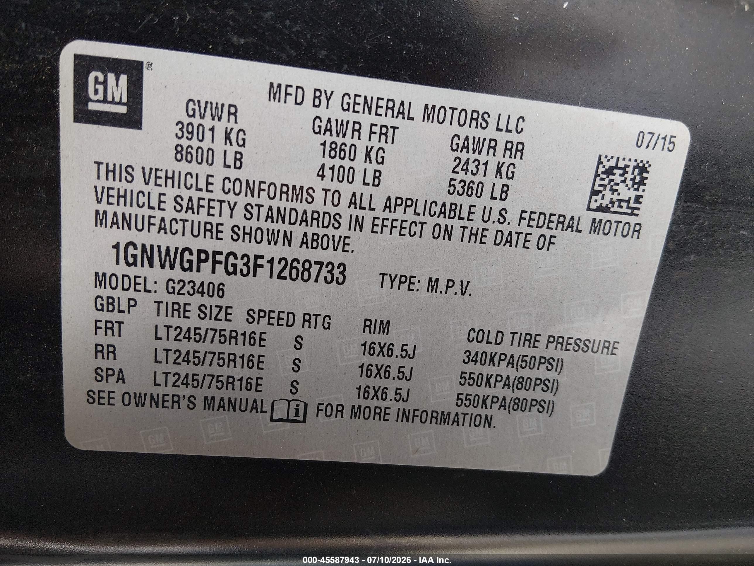 2015 Chevrolet Express 2500 Ls Черный vin: 1GNWGPFG3F1268733