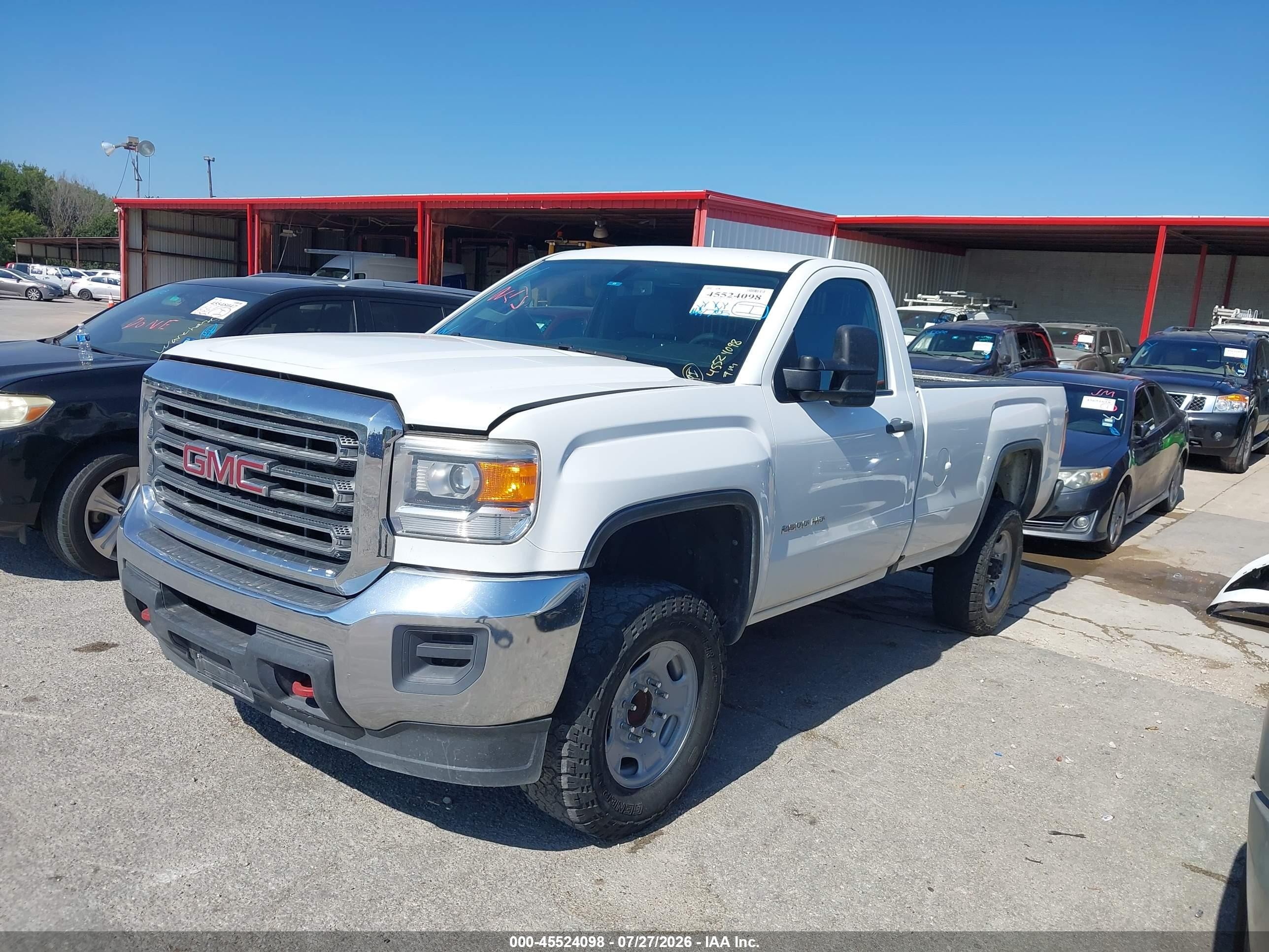 2015 Gmc Sierra 2500hd   White vin: 1GT01XEG7FZ145312