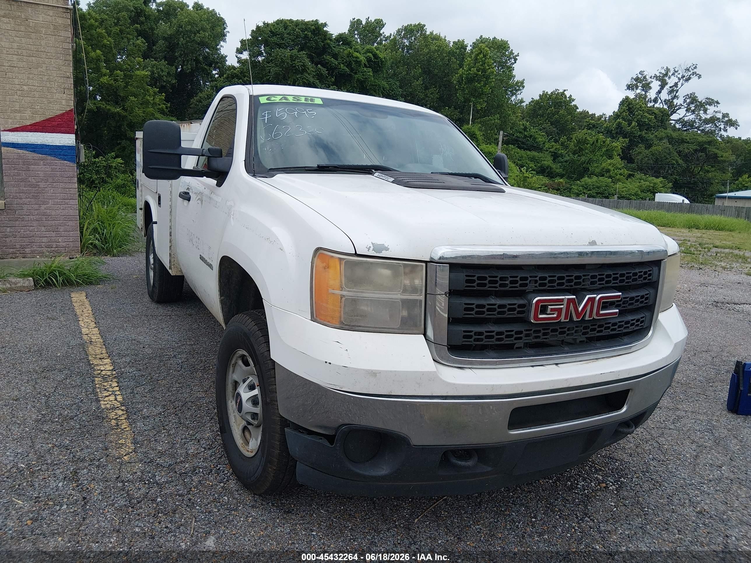 2013 Gmc Sierra 2500hd Work Truck White vin: 1GT01ZCG0DF202494