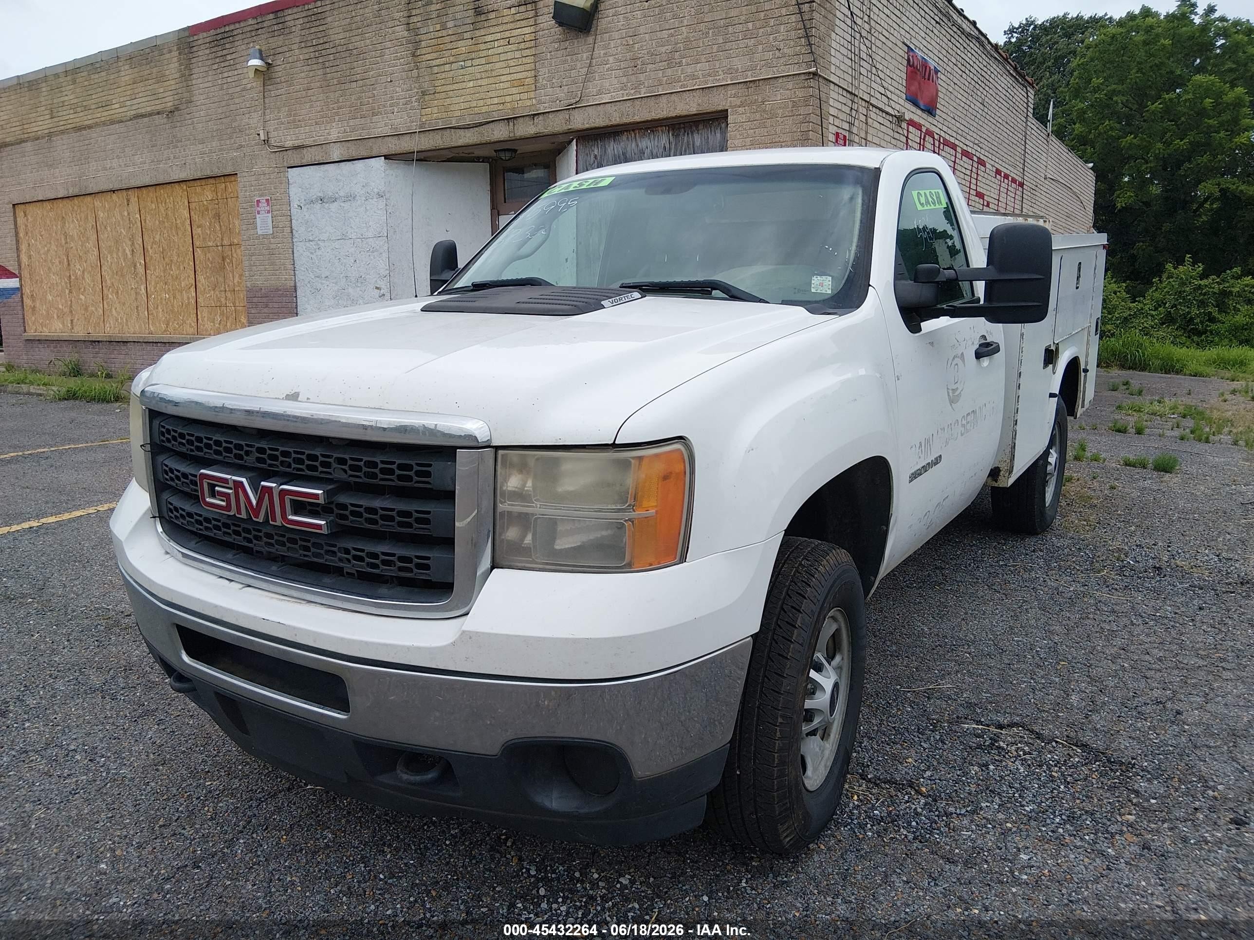 2013 Gmc Sierra 2500hd Work Truck White vin: 1GT01ZCG0DF202494