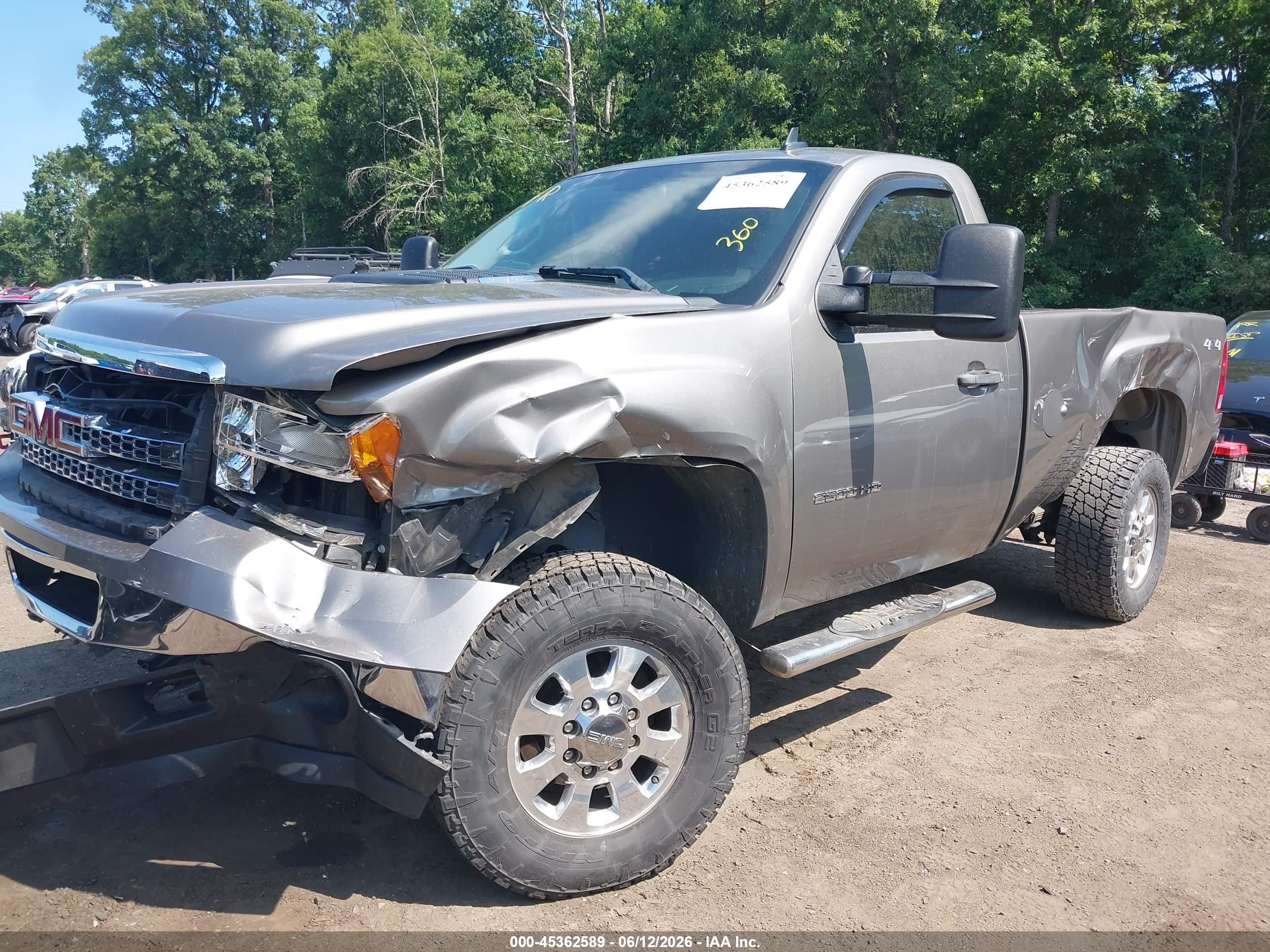 2013 Gmc Sierra 2500hd Sle Gray vin: 1GT020CG6DF211970