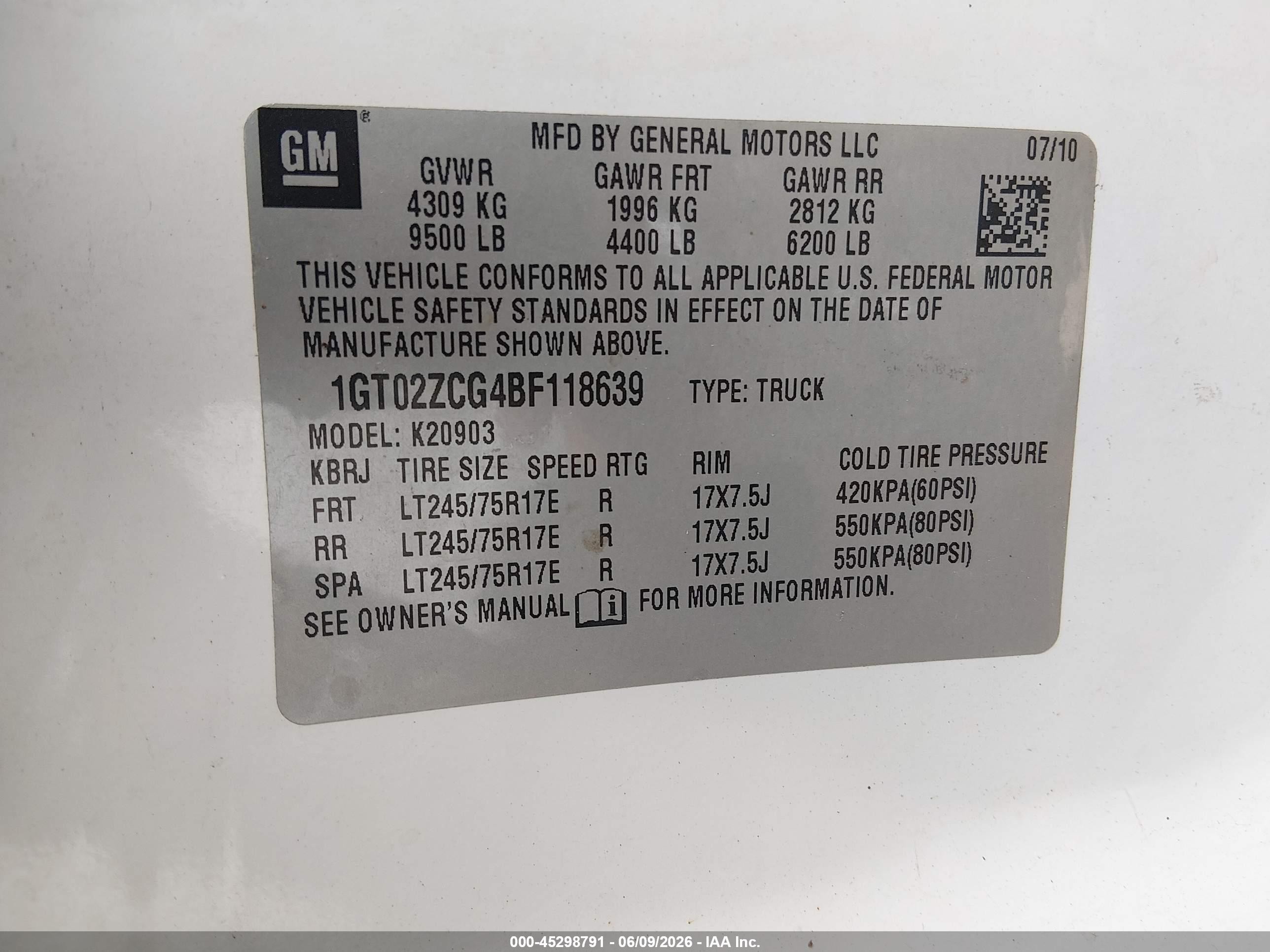2011 Gmc Sierra 2500hd Work Truck White vin: 1GT02ZCG4BF118639