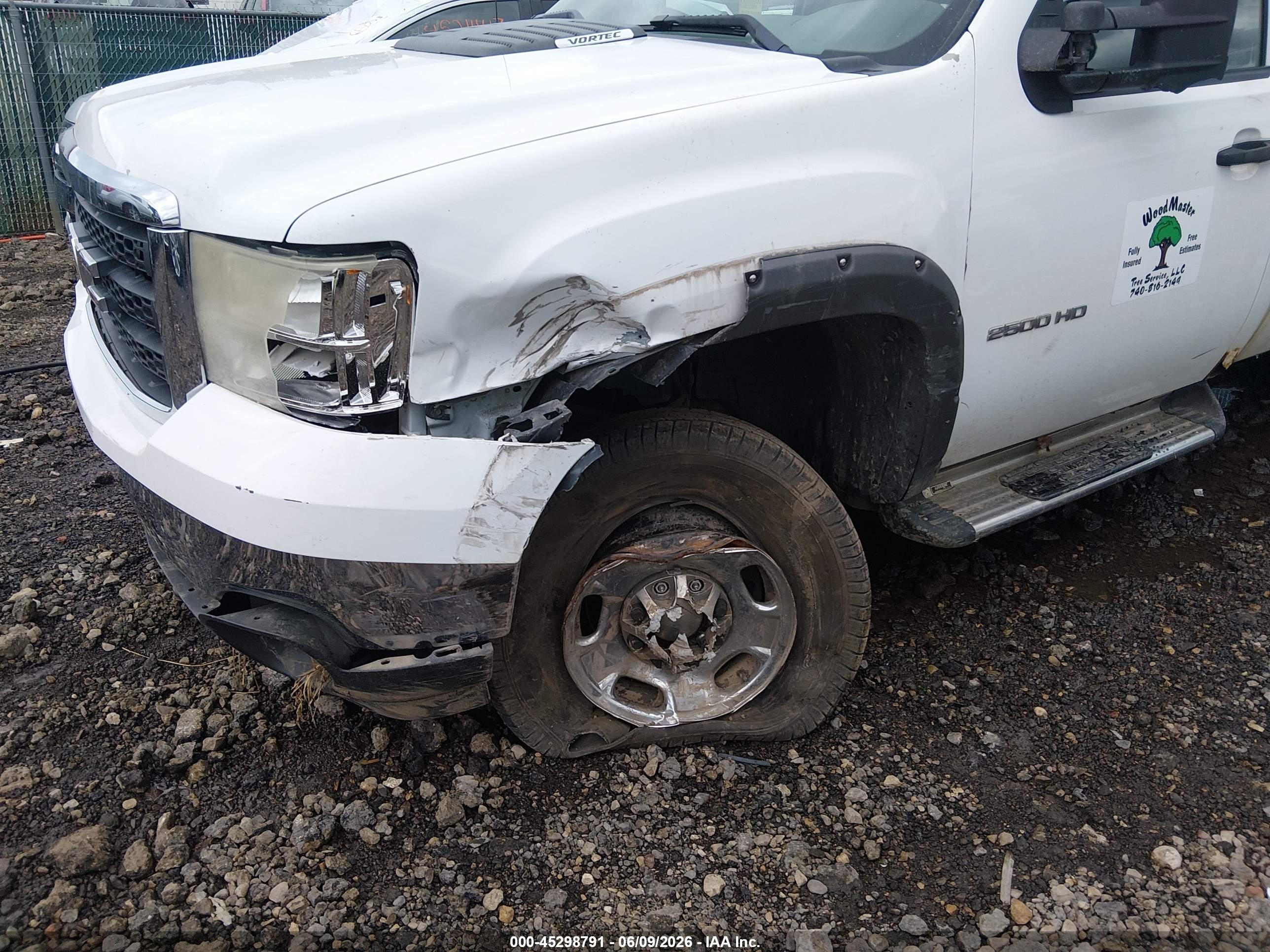 2011 Gmc Sierra 2500hd Work Truck White vin: 1GT02ZCG4BF118639