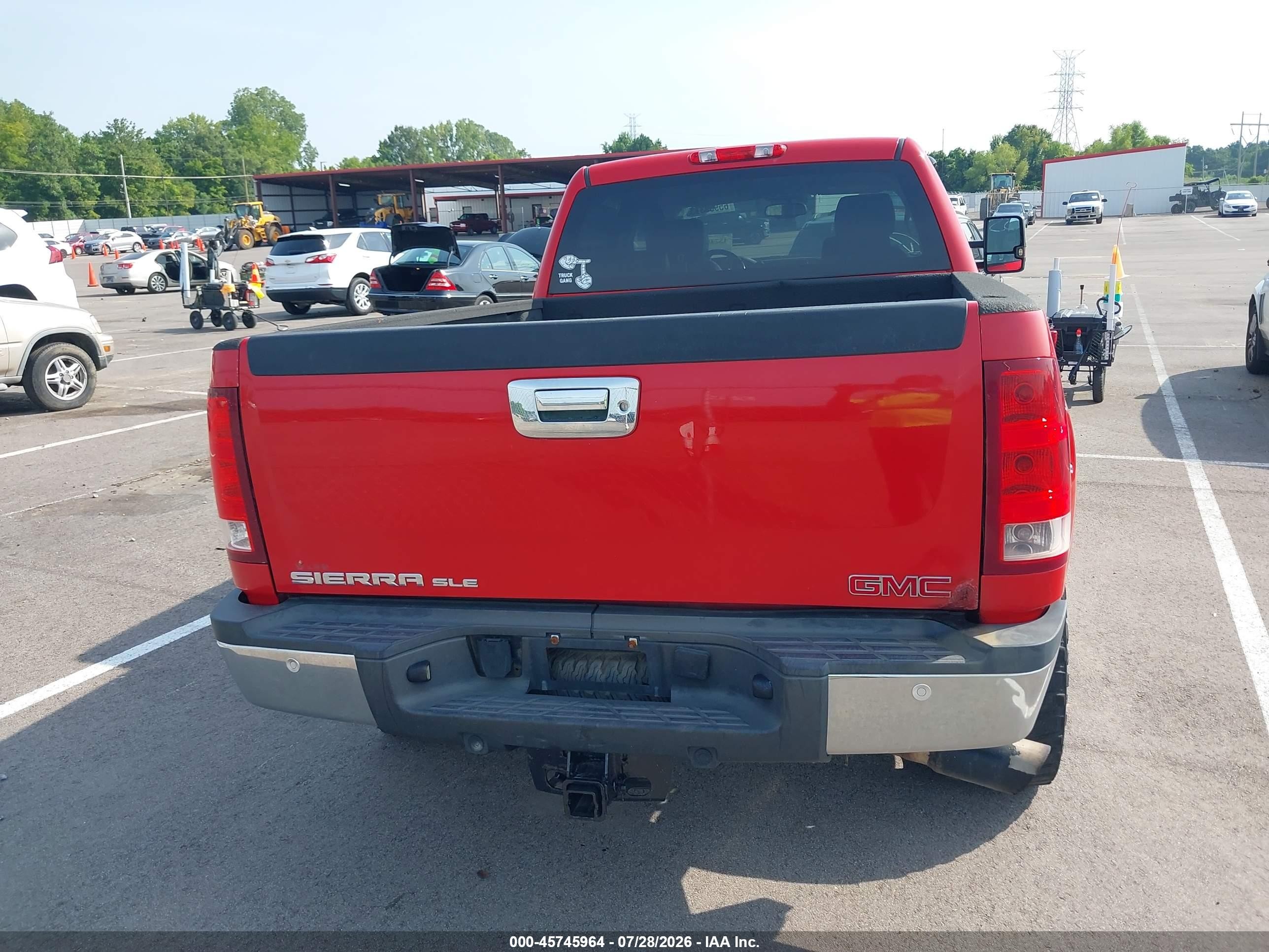 2011 Gmc Sierra 2500hd Sle Red vin: 1GT120C82BF191792