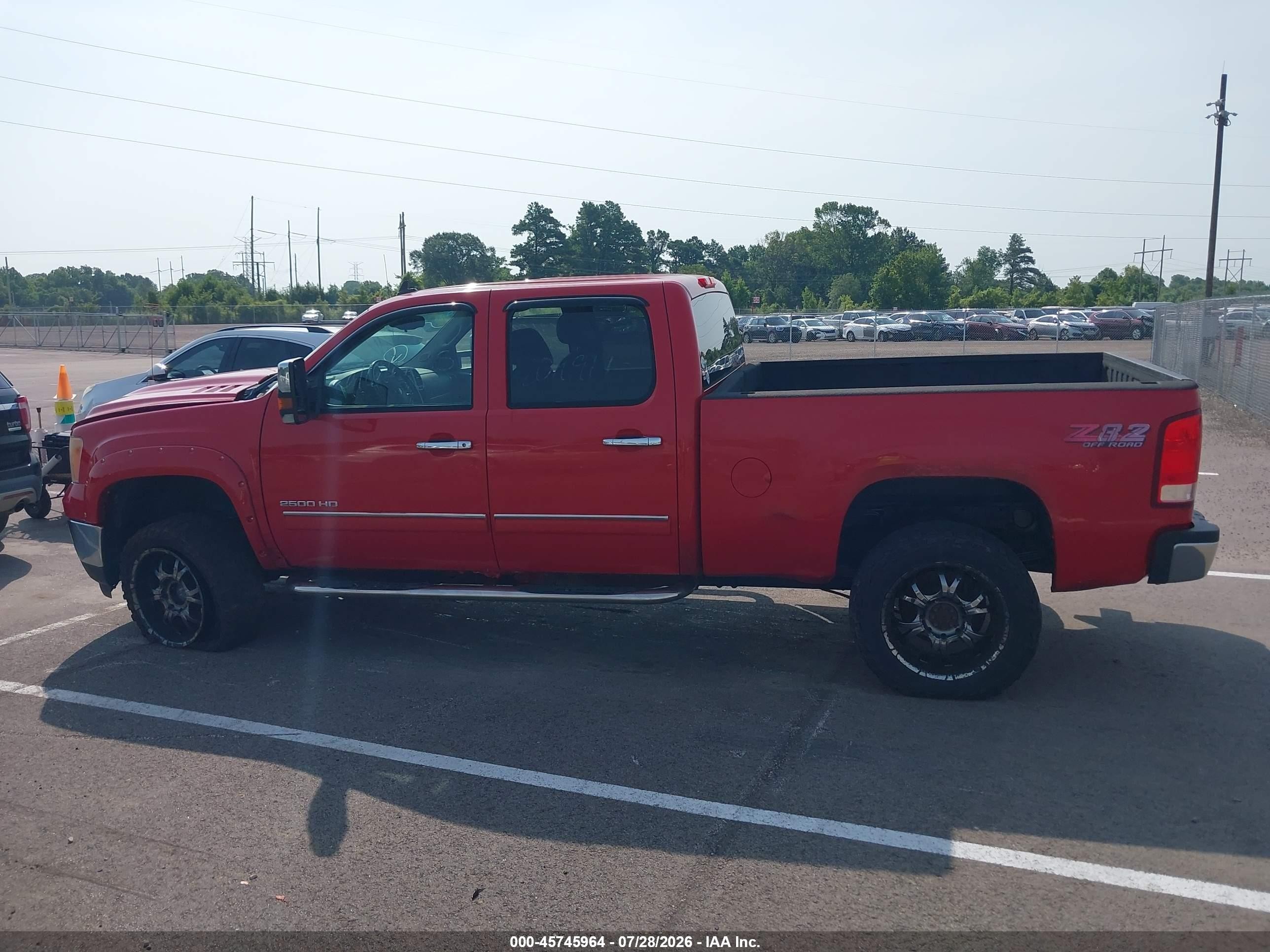2011 Gmc Sierra 2500hd Sle Red vin: 1GT120C82BF191792