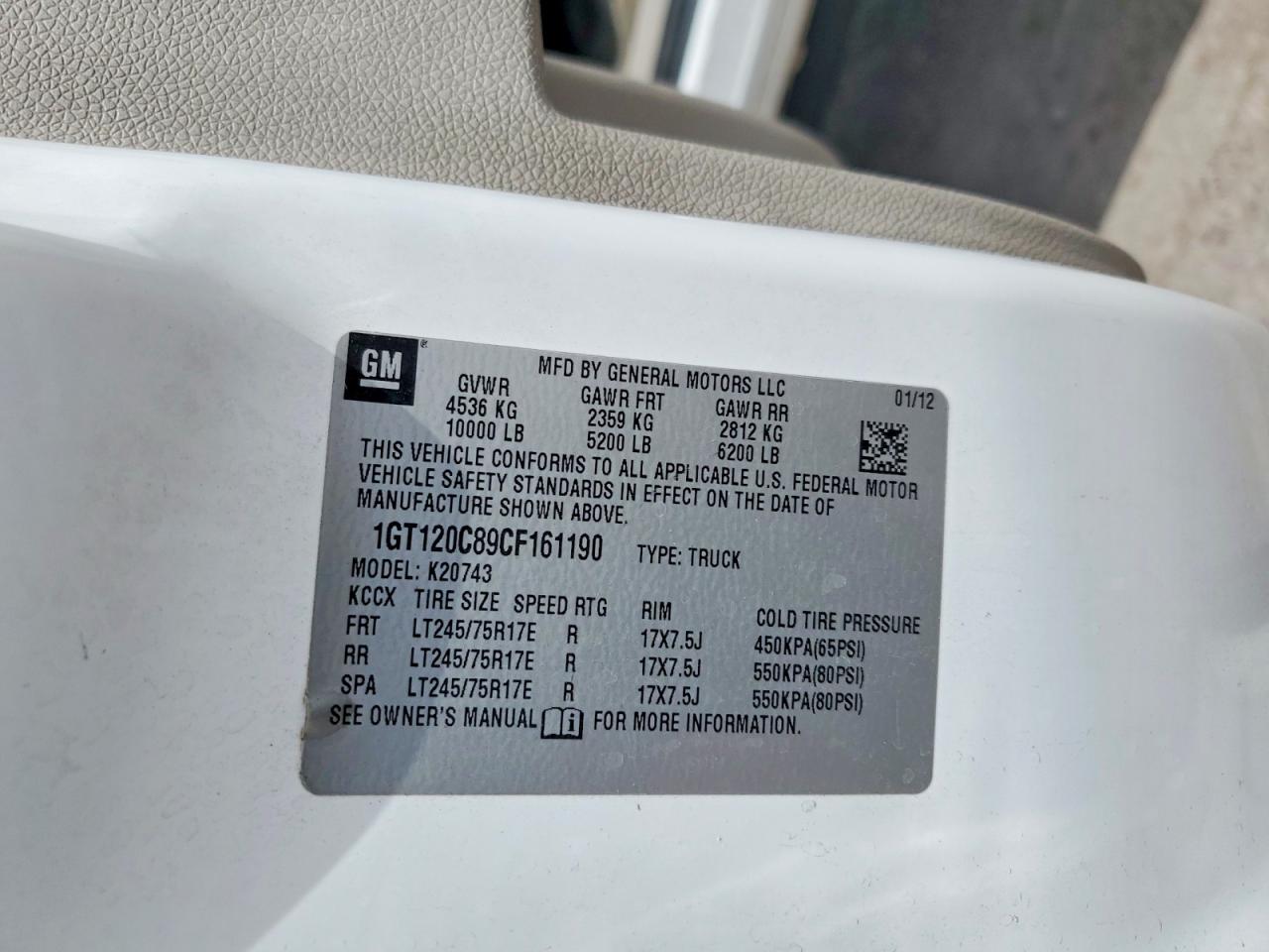 2012 Gmc Sierra K2500 Sle White vin: 1GT120C89CF161190