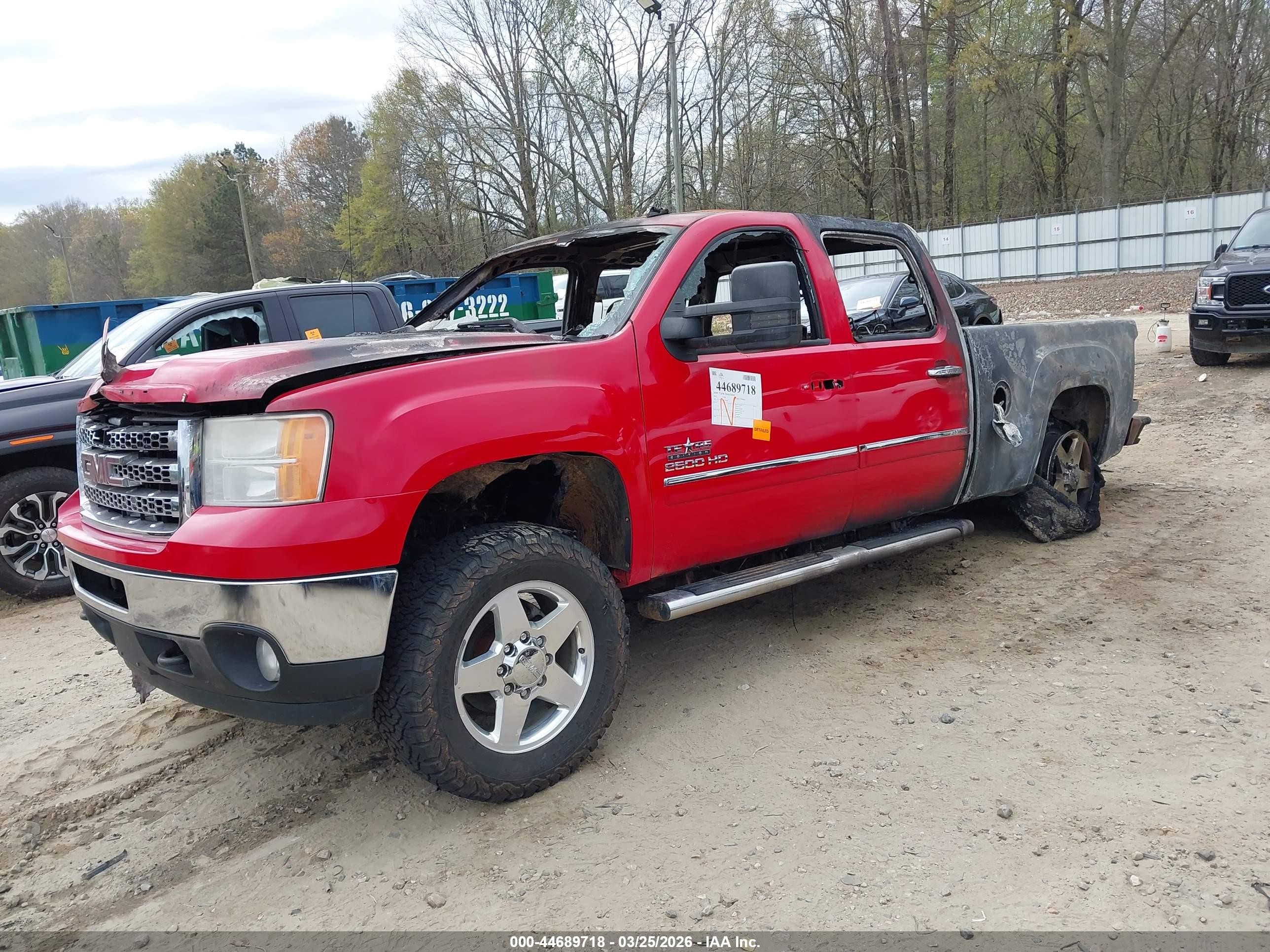 2012 Gmc Sierra 2500hd Sle Red vin: 1GT120C8XCF229478