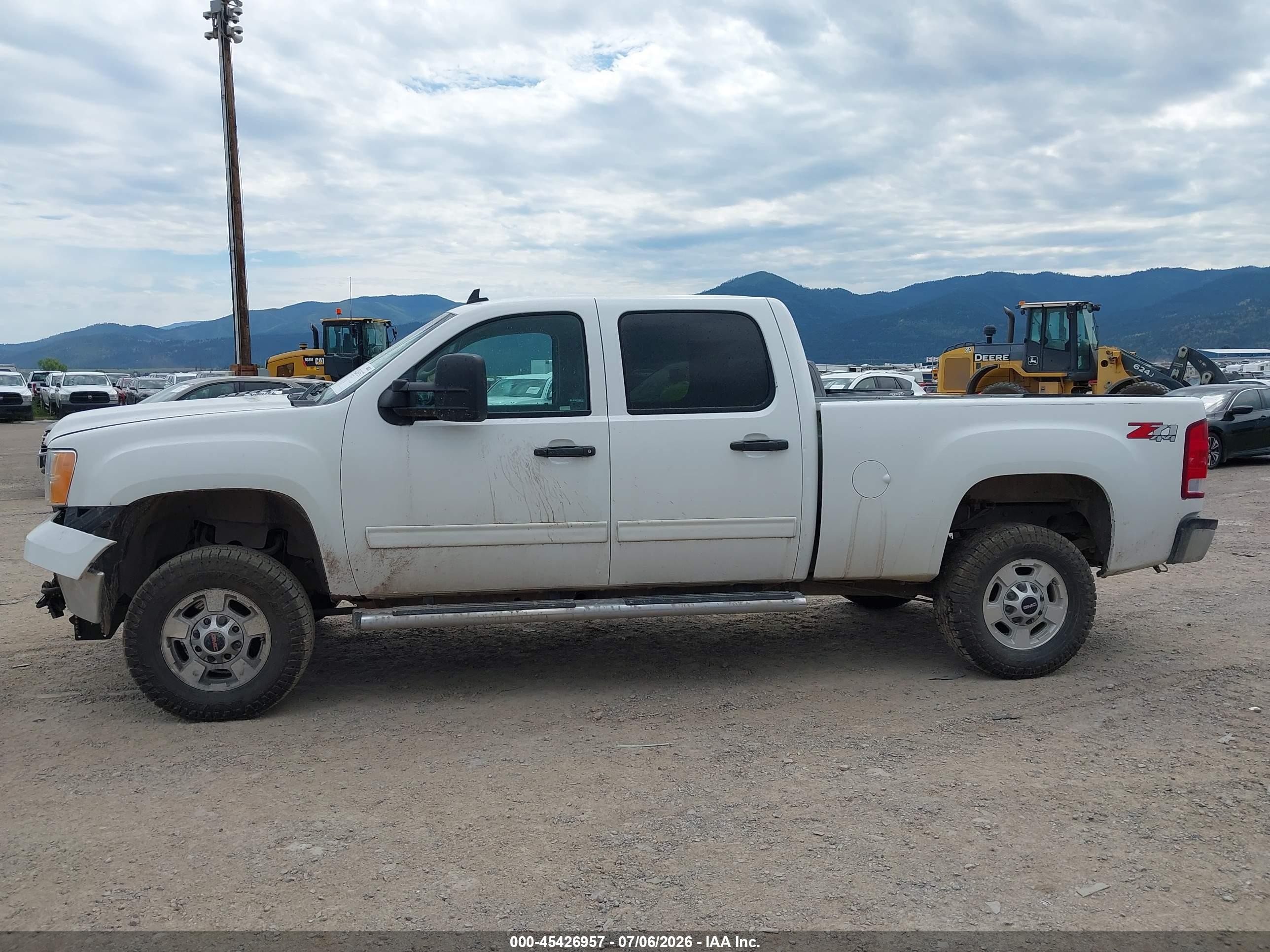 2013 Gmc Sierra 2500hd Sle White vin: 1GT120CG5DF107006