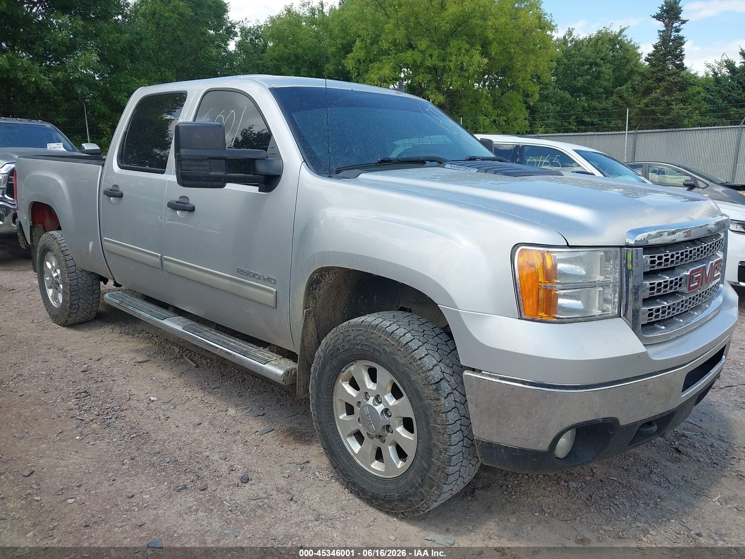 2012 Gmc Sierra 2500hd Sle Silver vin: 1GT120CG6CF212104