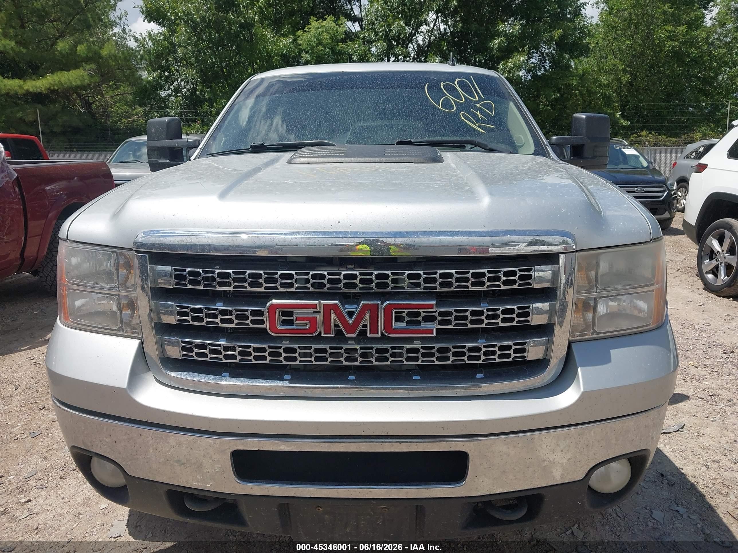 2012 Gmc Sierra 2500hd Sle Silver vin: 1GT120CG6CF212104