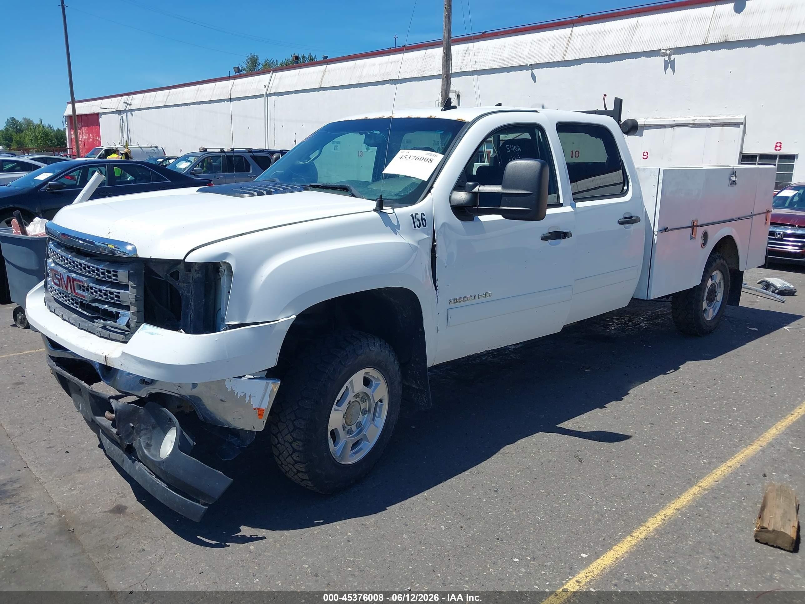 2012 Gmc Sierra 2500hd Sle White vin: 1GT120CG7CF234838