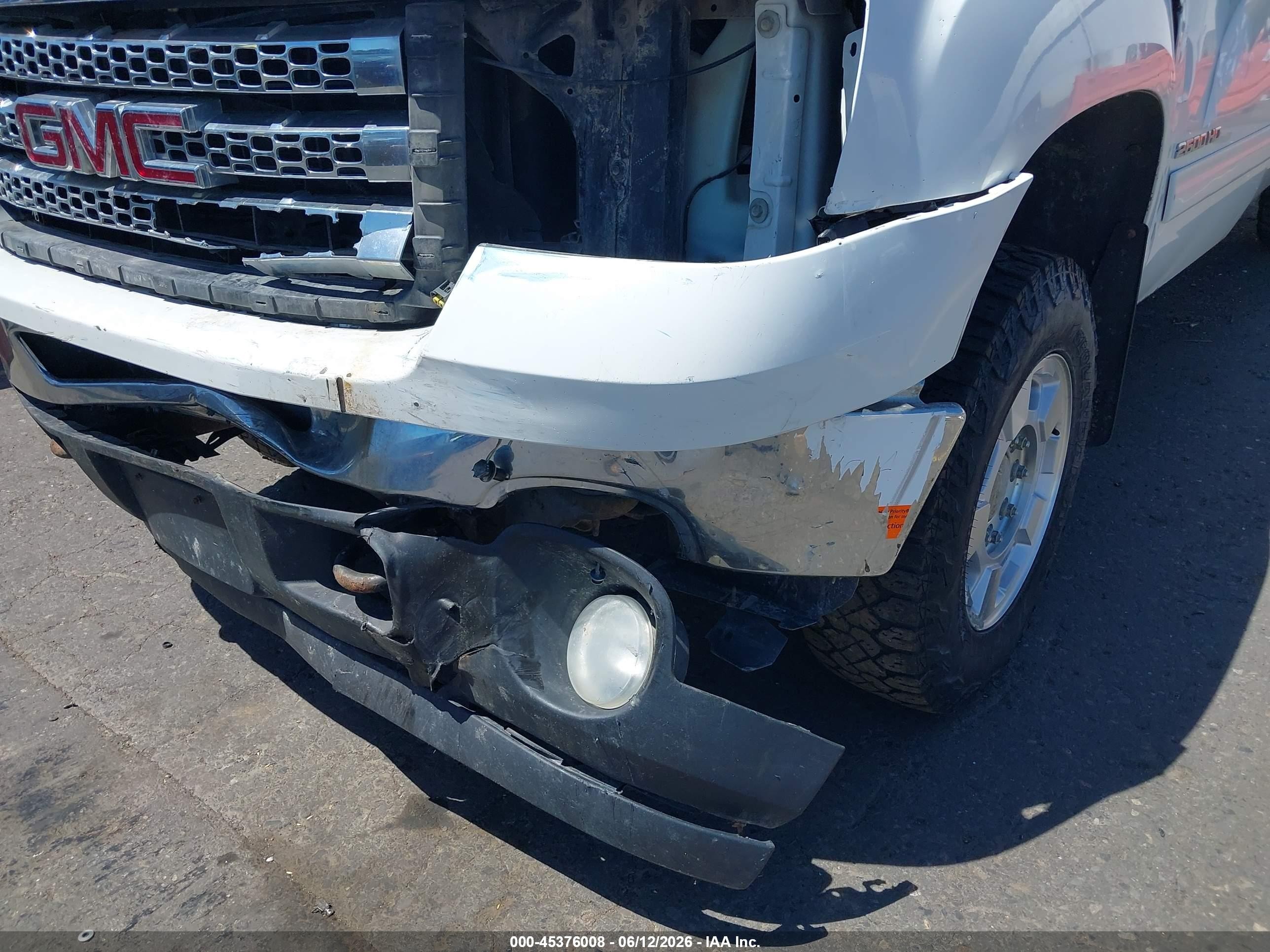 2012 Gmc Sierra 2500hd Sle White vin: 1GT120CG7CF234838