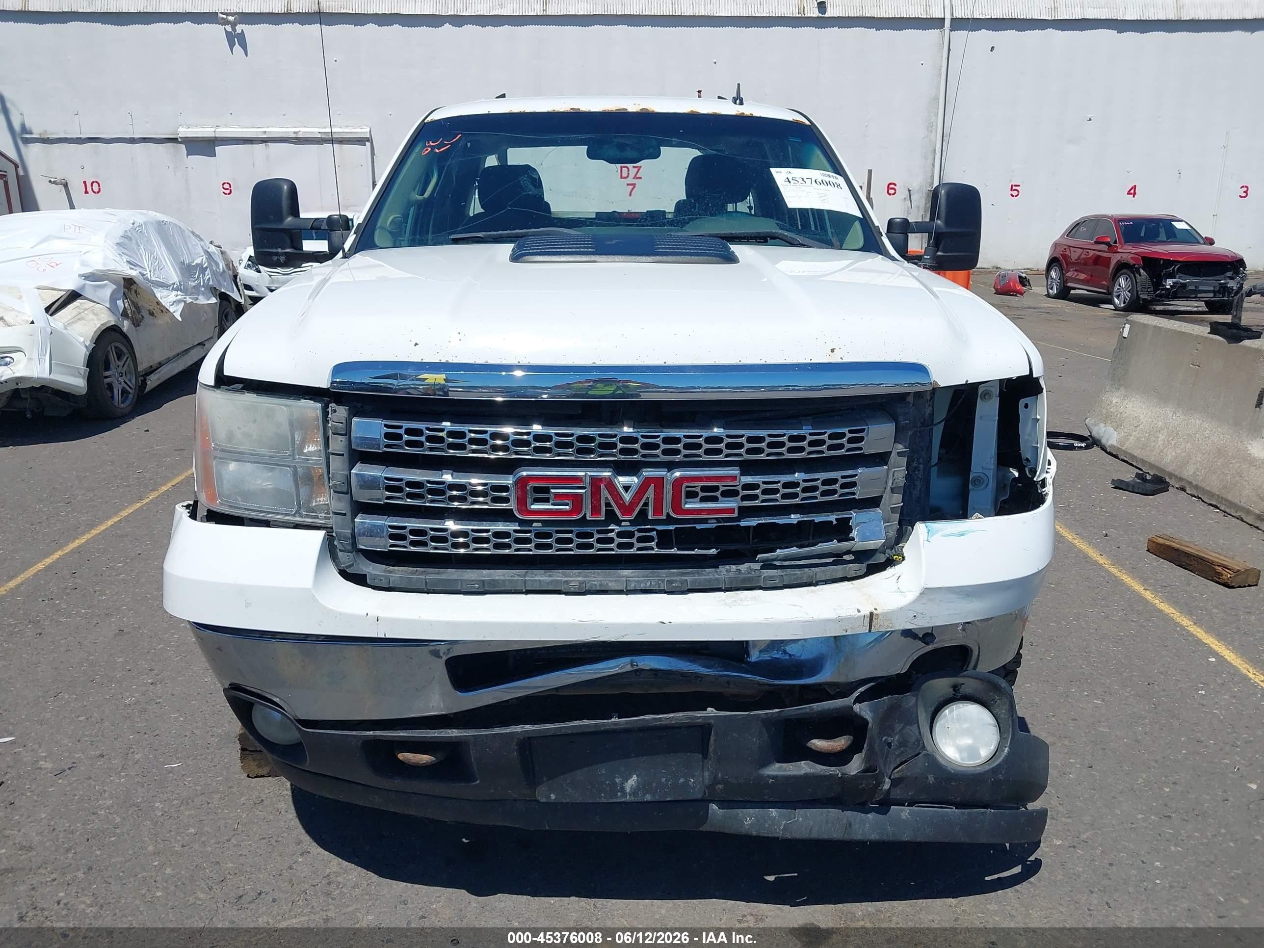 2012 Gmc Sierra 2500hd Sle White vin: 1GT120CG7CF234838