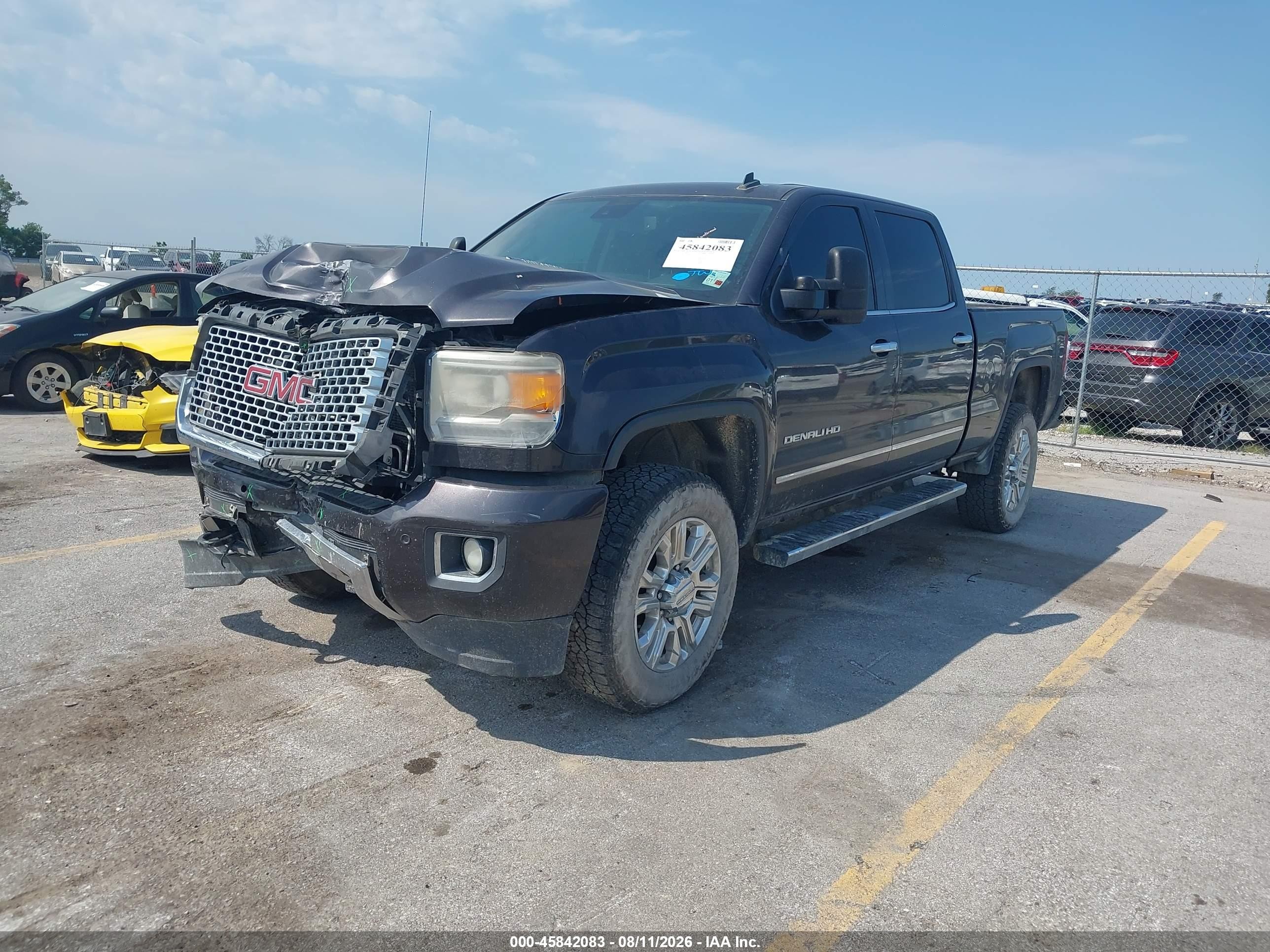 2015 Gmc Sierra 2500hd Denali Black vin: 1GT120E82FF160058