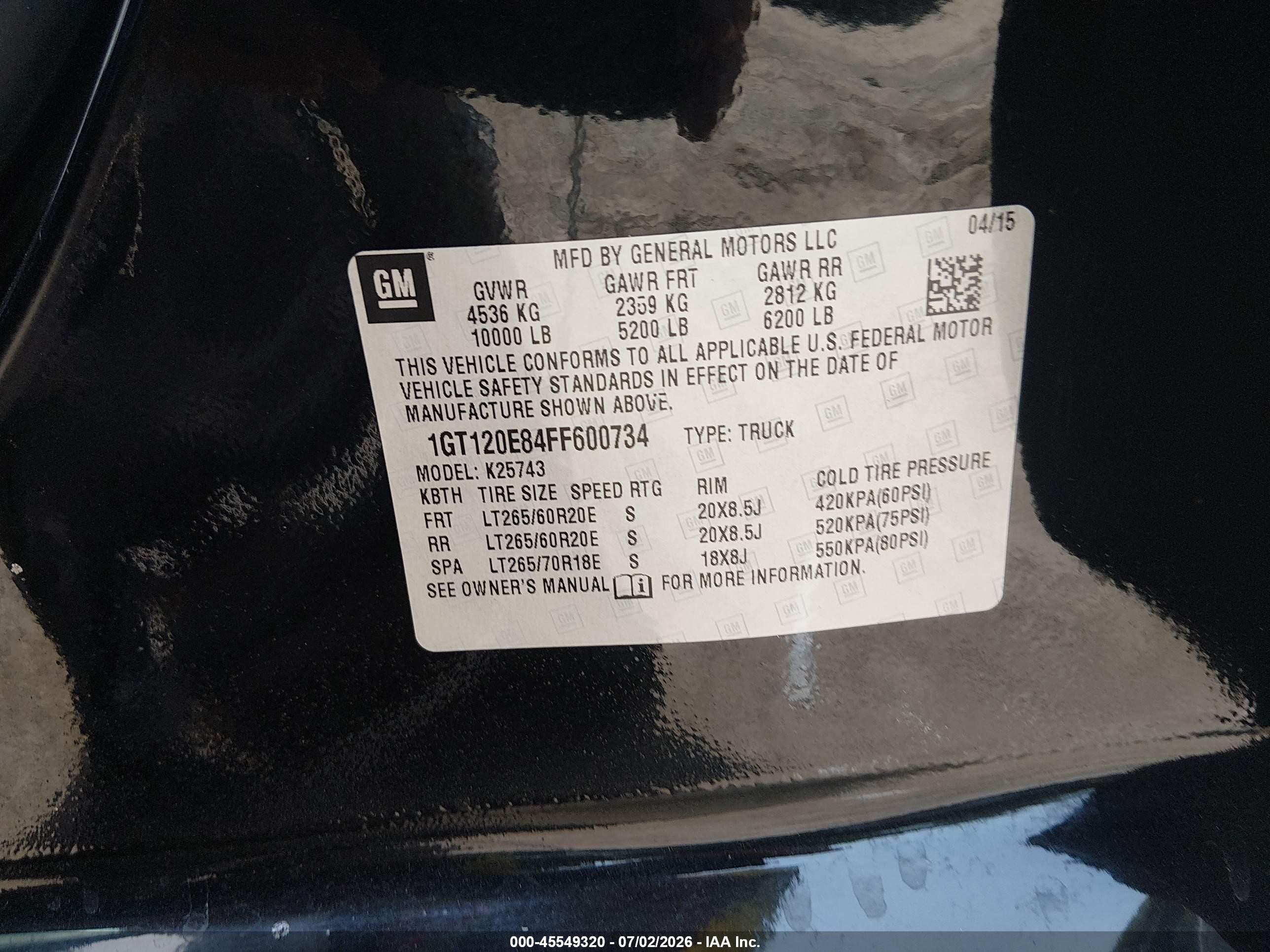 2015 Gmc Sierra 2500hd Available Wifi Denali Black vin: 1GT120E84FF600734